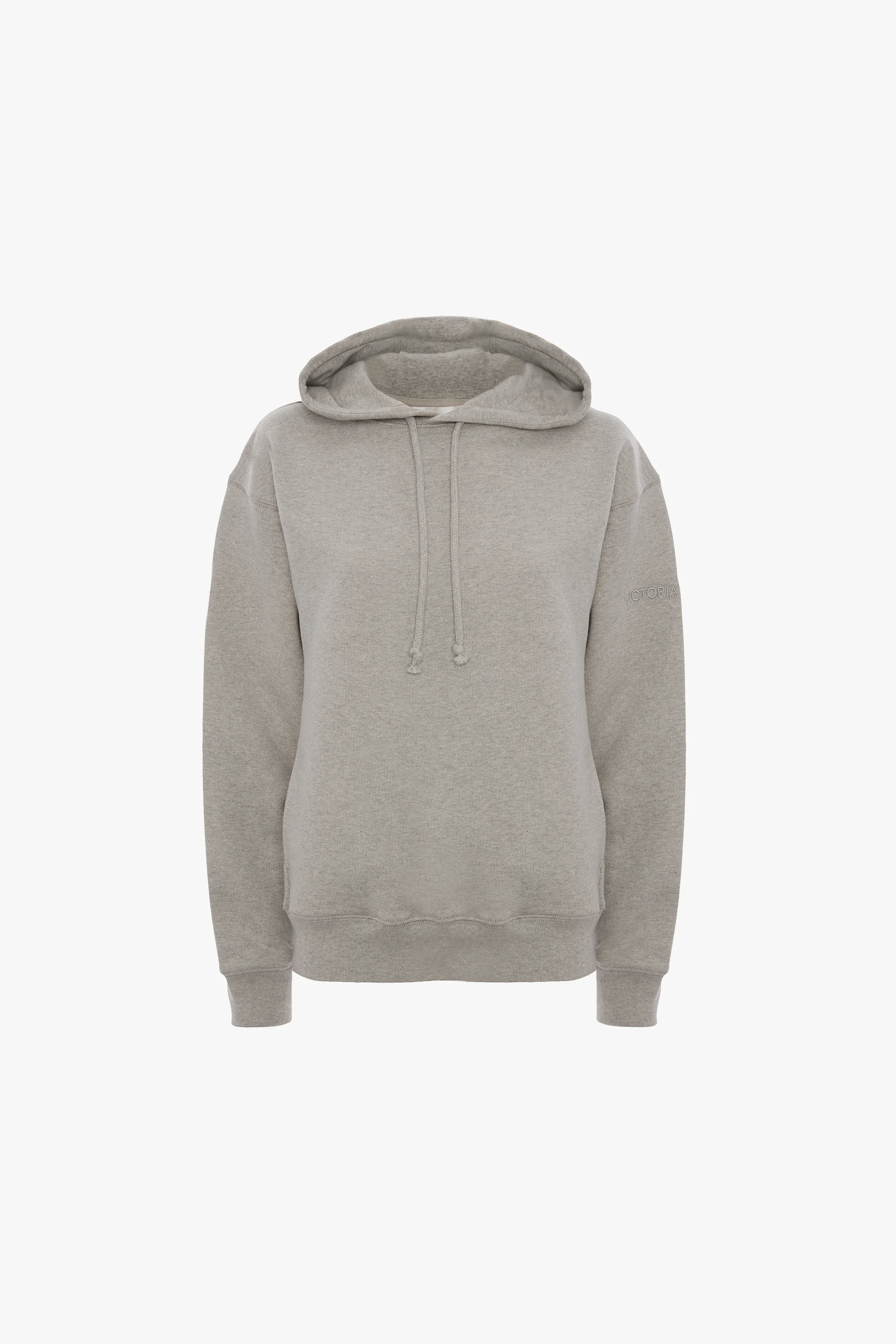 Logo Embroidered Hoodie In Grey Marl - XNAUWBI