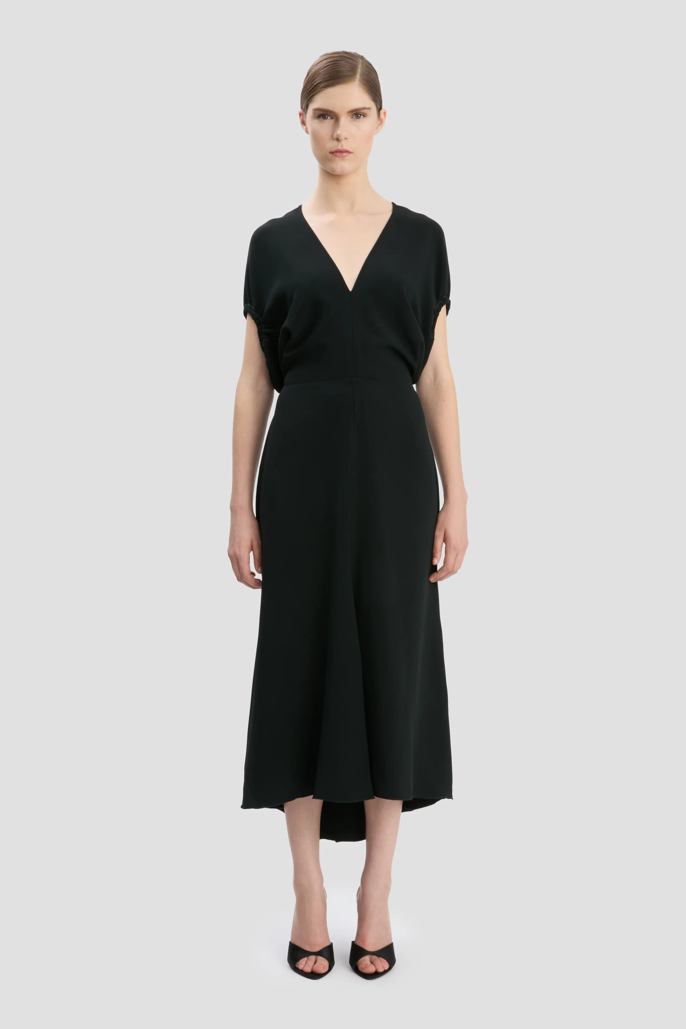 Edith Midi Dress In Black - XNAUWBI