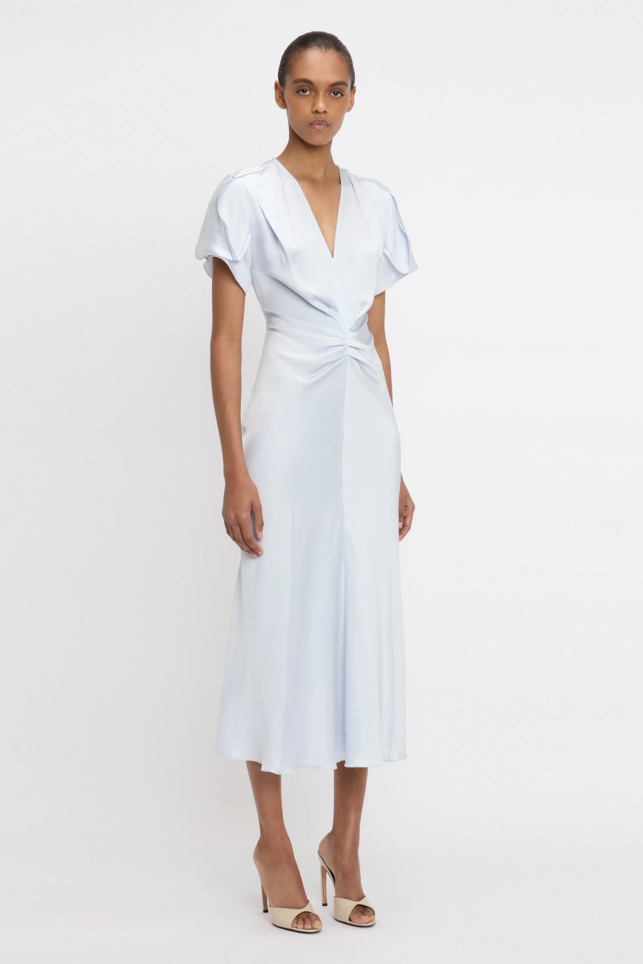 Eve Midi Dress In Ice - XNAUWBI