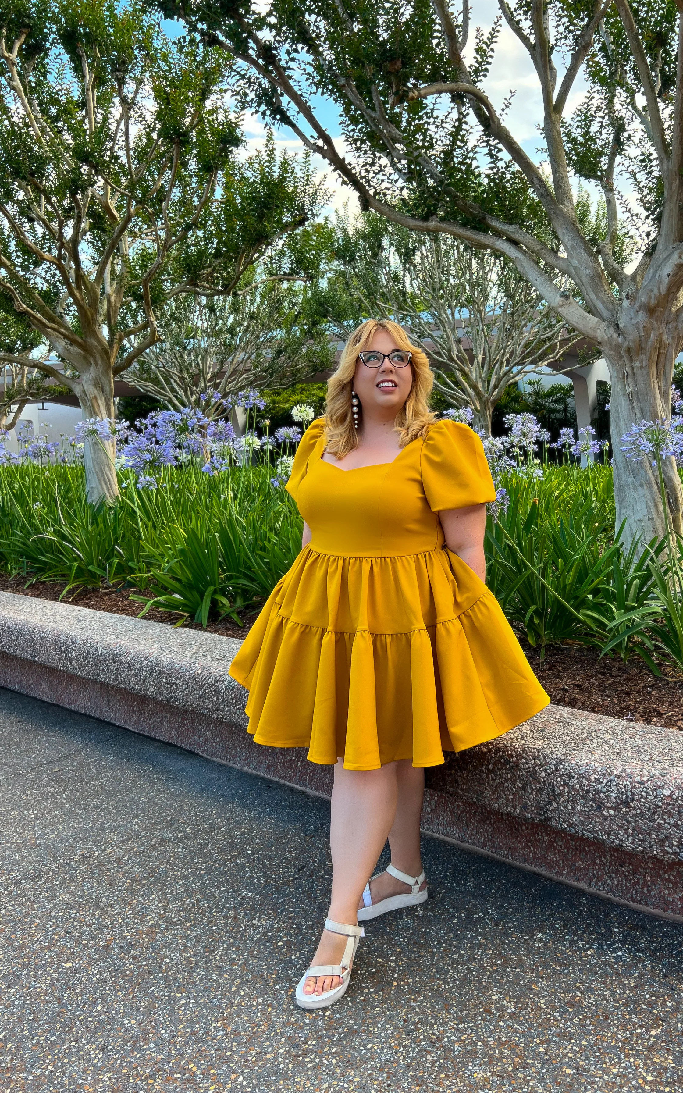 Princess Puff Dress in Golden Afternoon - XNAUWBI
