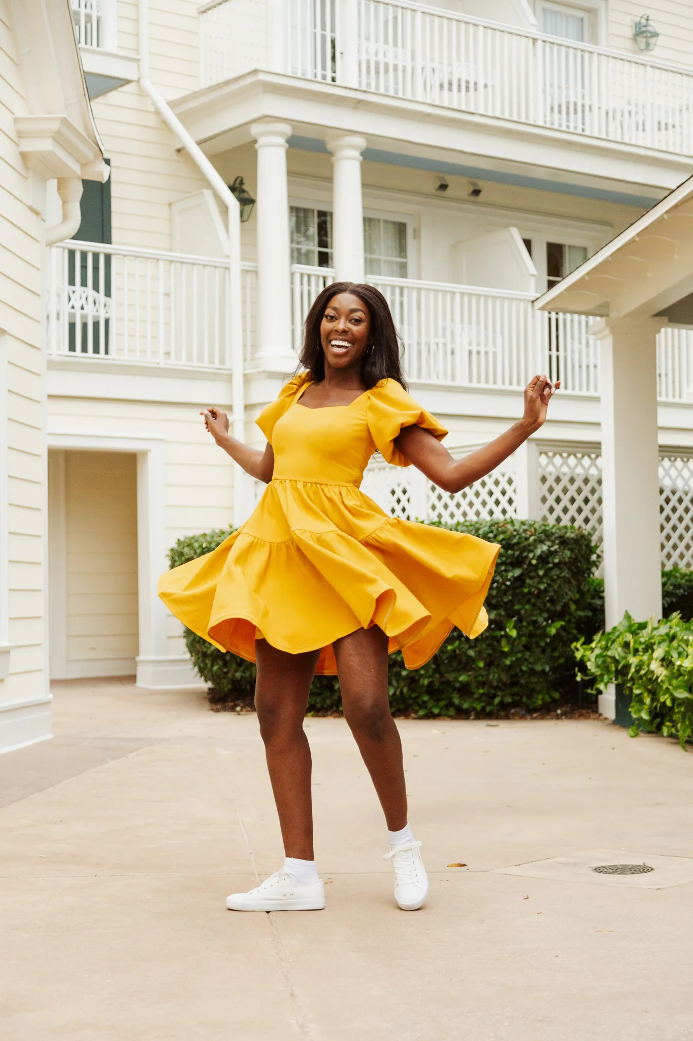 Princess Puff Dress in Golden Afternoon - XNAUWBI