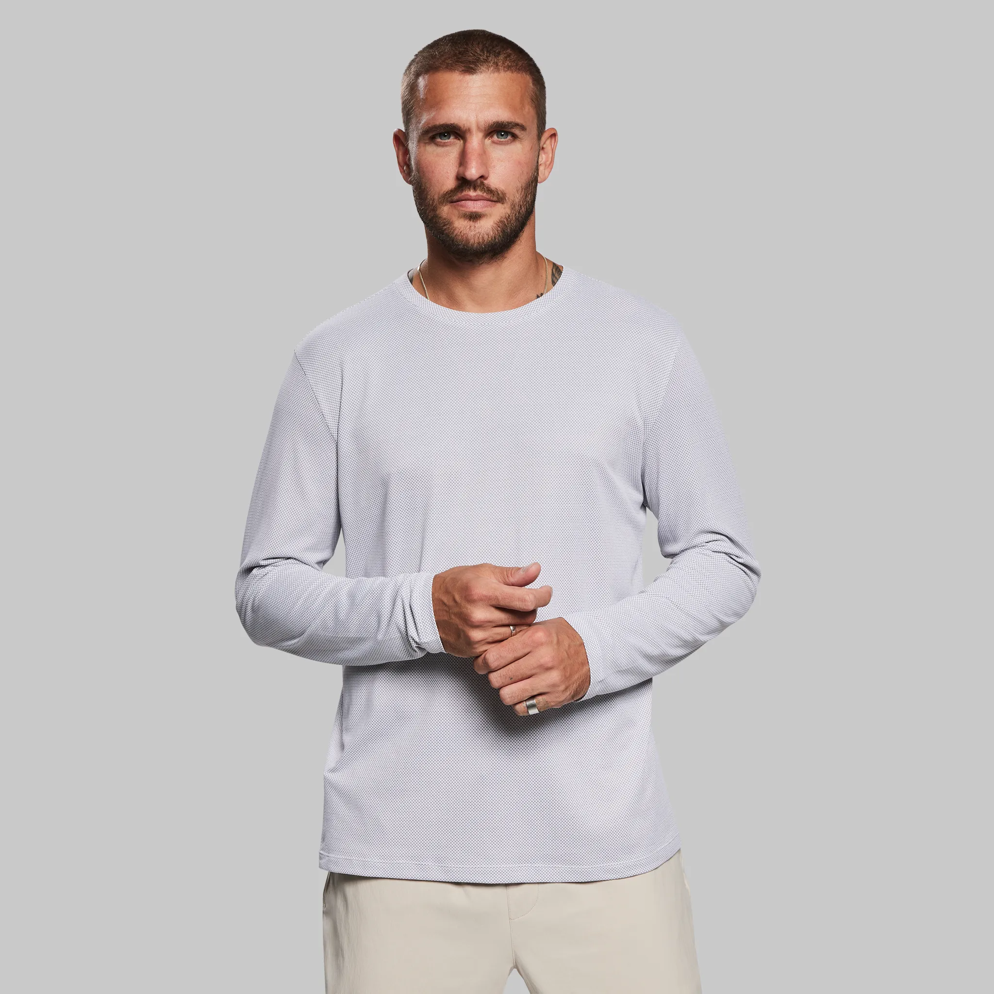 Graphene T Shirt. Long Sleeve White edition - XNAUWBI