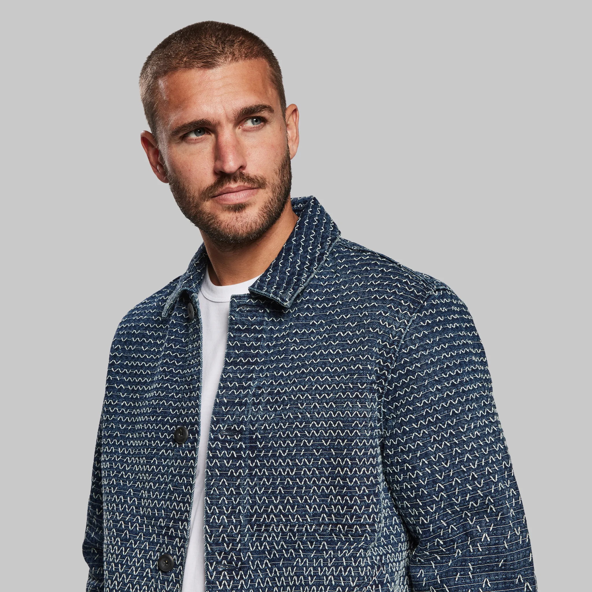 Sashiko Chore Jacket. Blue edition - XNAUWBI