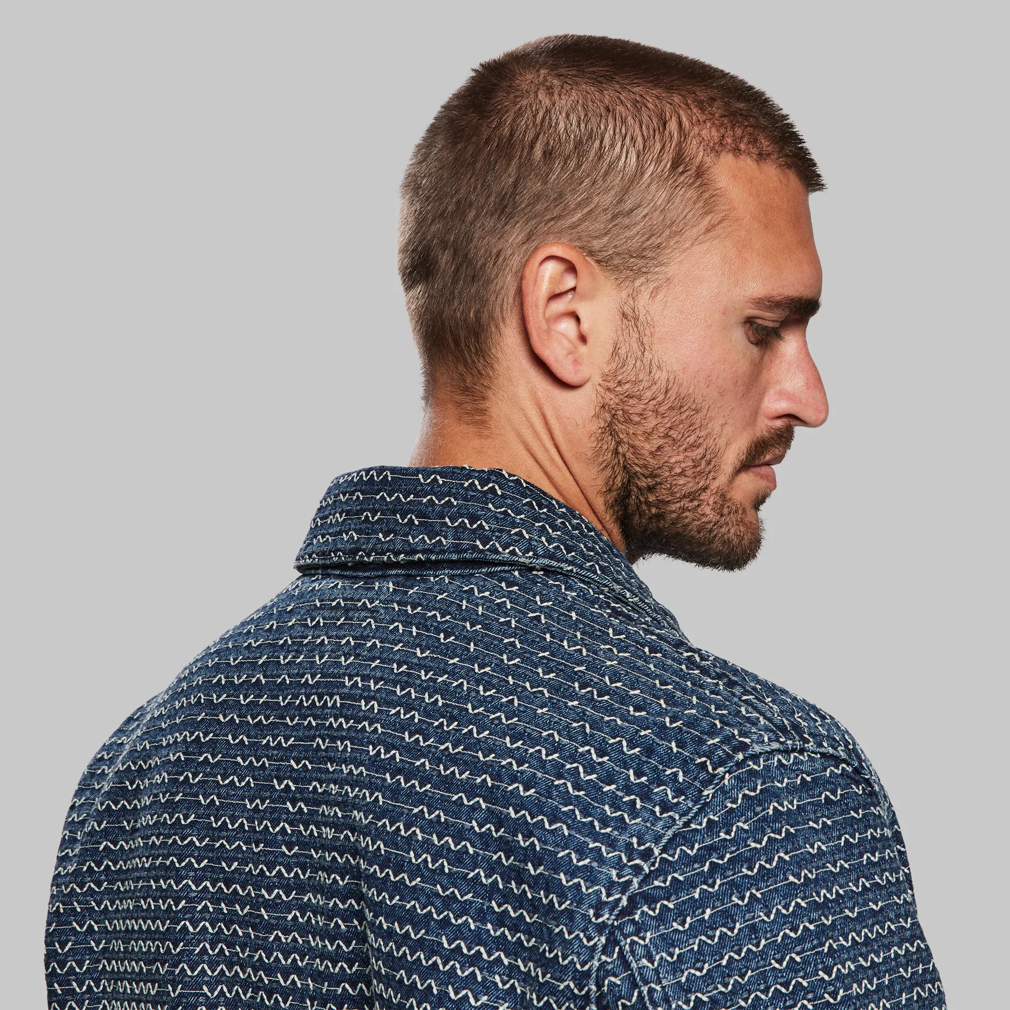 Sashiko Chore Jacket. Blue edition - XNAUWBI