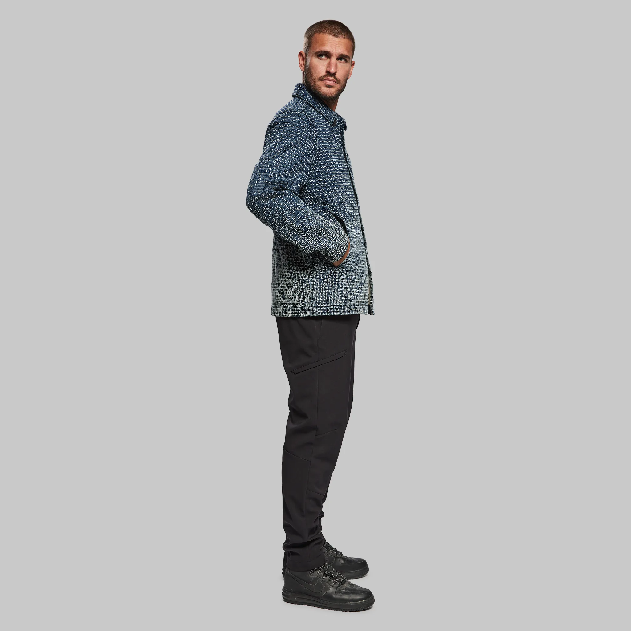 Sashiko Chore Jacket. Blue edition - XNAUWBI
