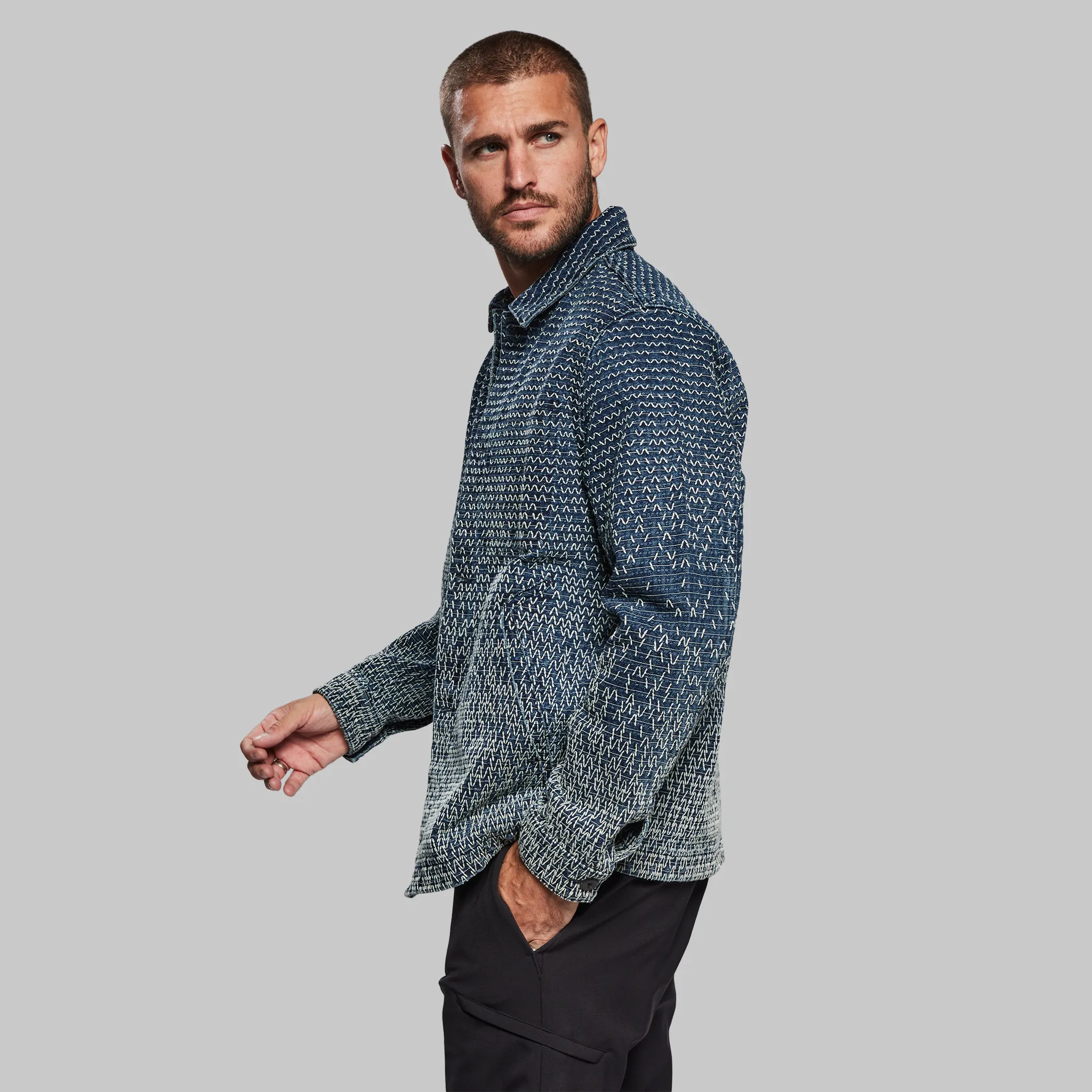 Sashiko Chore Jacket. Blue edition - XNAUWBI