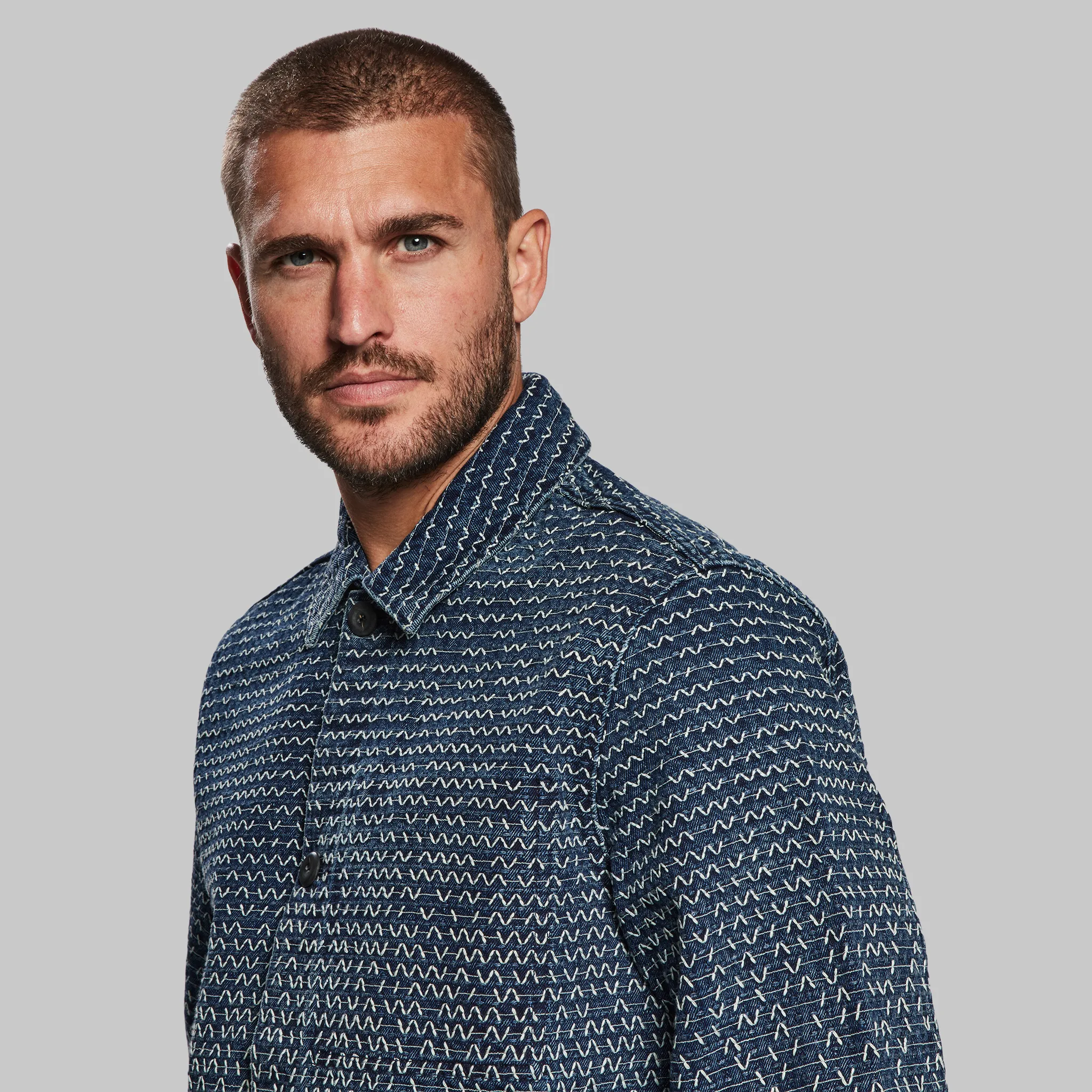 Sashiko Chore Jacket. Blue edition - XNAUWBI