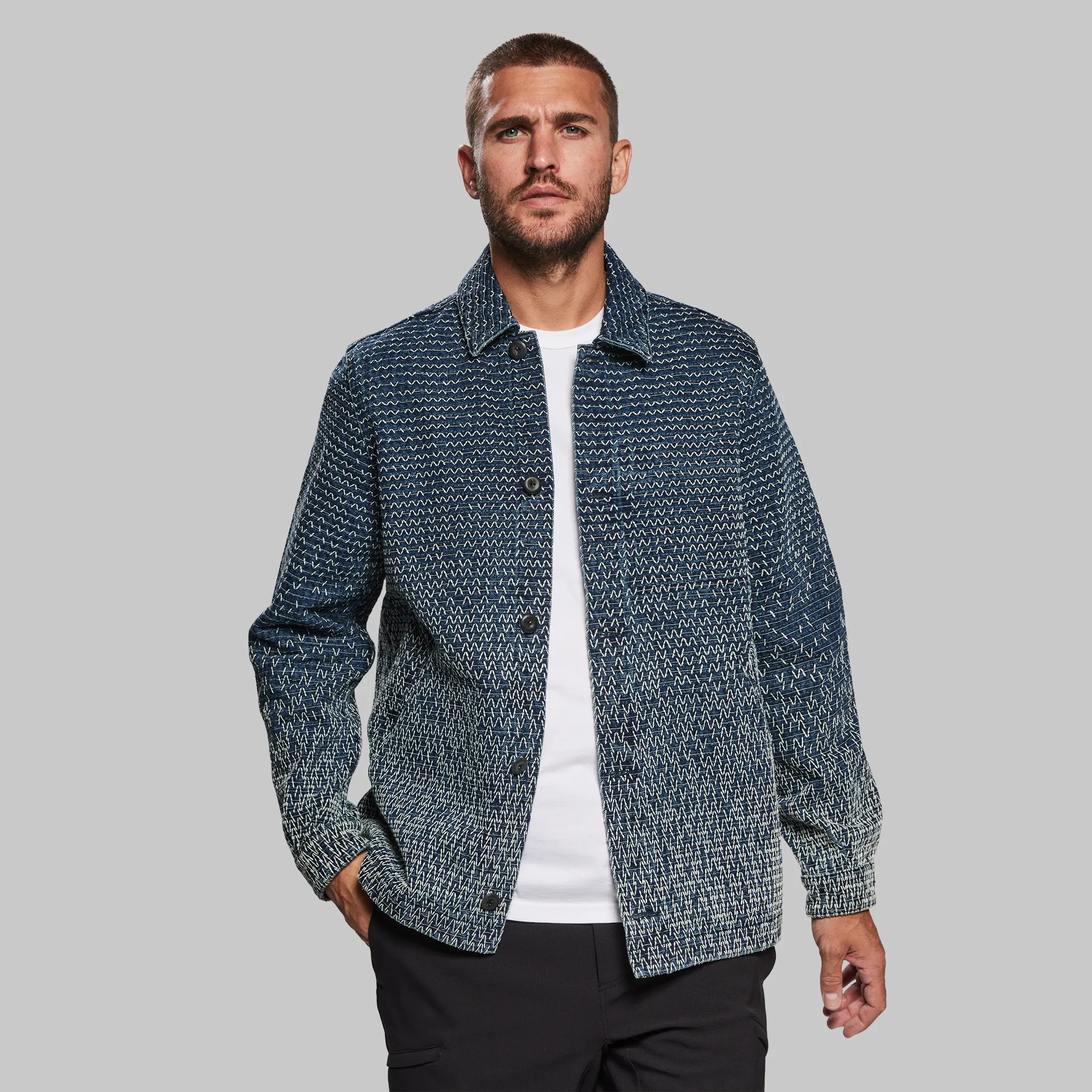 Sashiko Chore Jacket. Blue edition - XNAUWBI