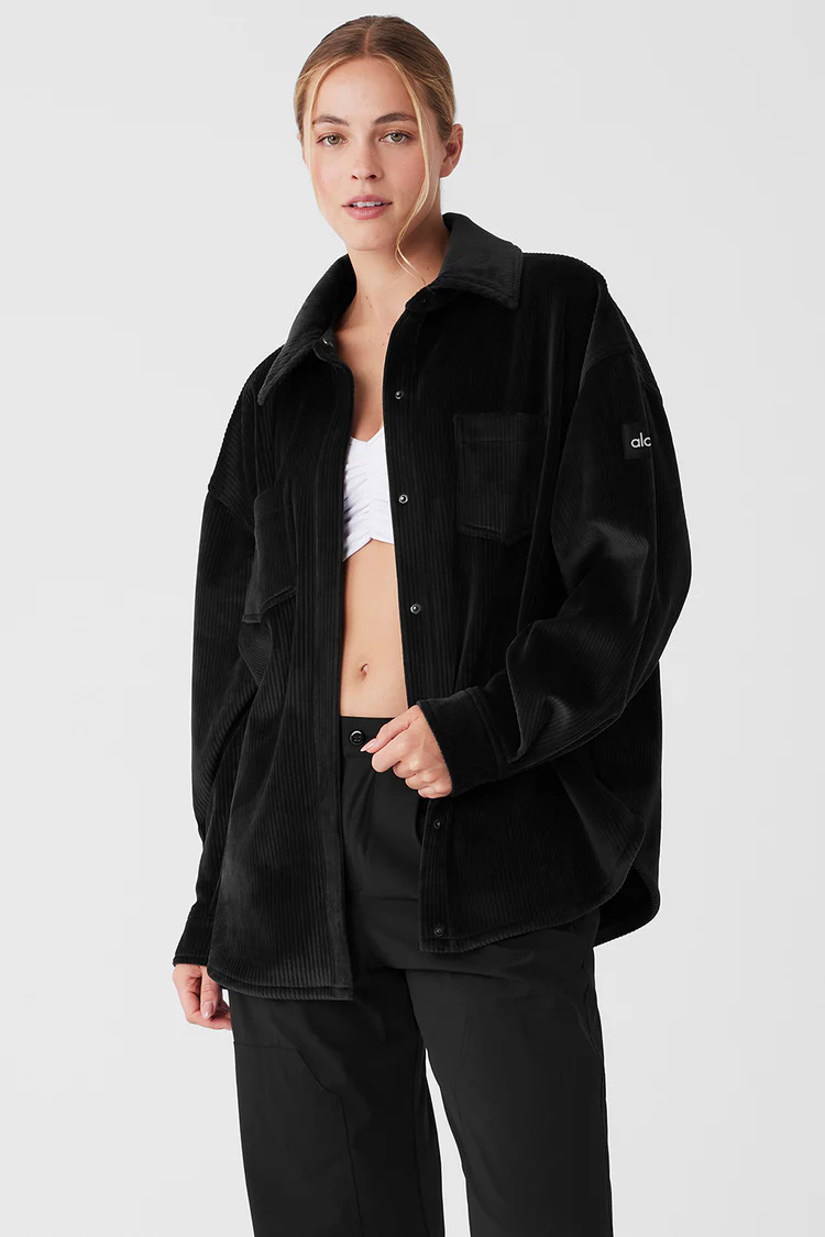 Ribbed Velour Mountain Side Shacket - XNAUWBI