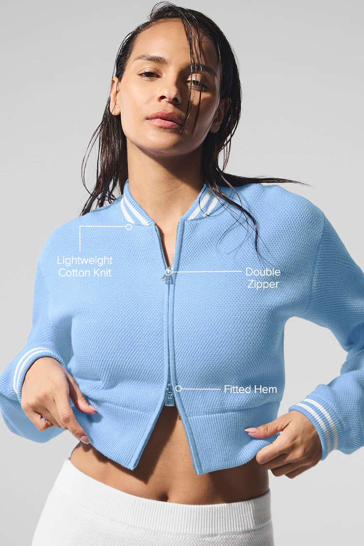 Tennis Club Sweater Knit Full Zip Jacket - XNAUWBI