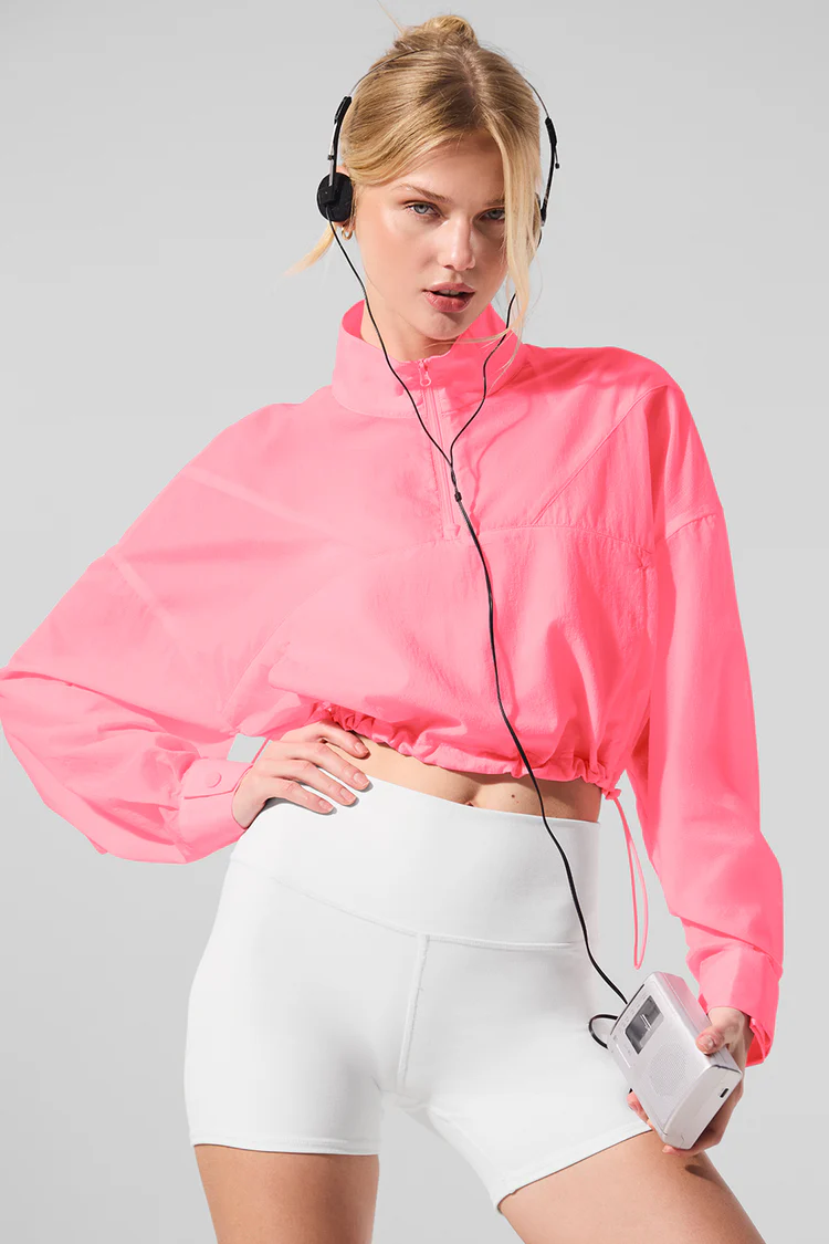Cropped 1/4 Zip Aerial Pullover - XNAUWBI