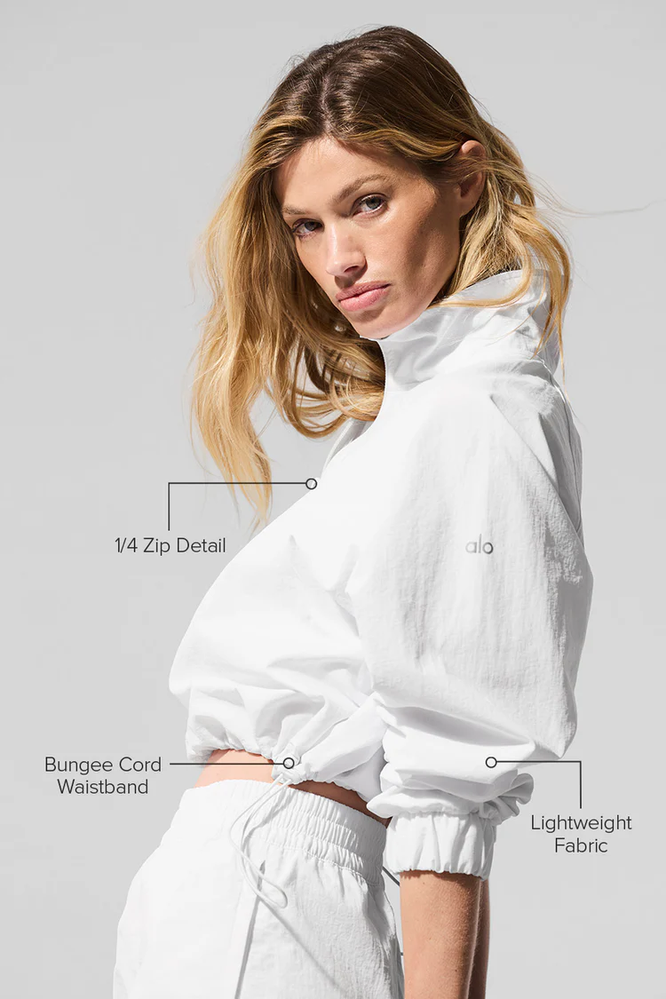 Cropped 1/4 Zip Alumni Pullover - XNAUWBI