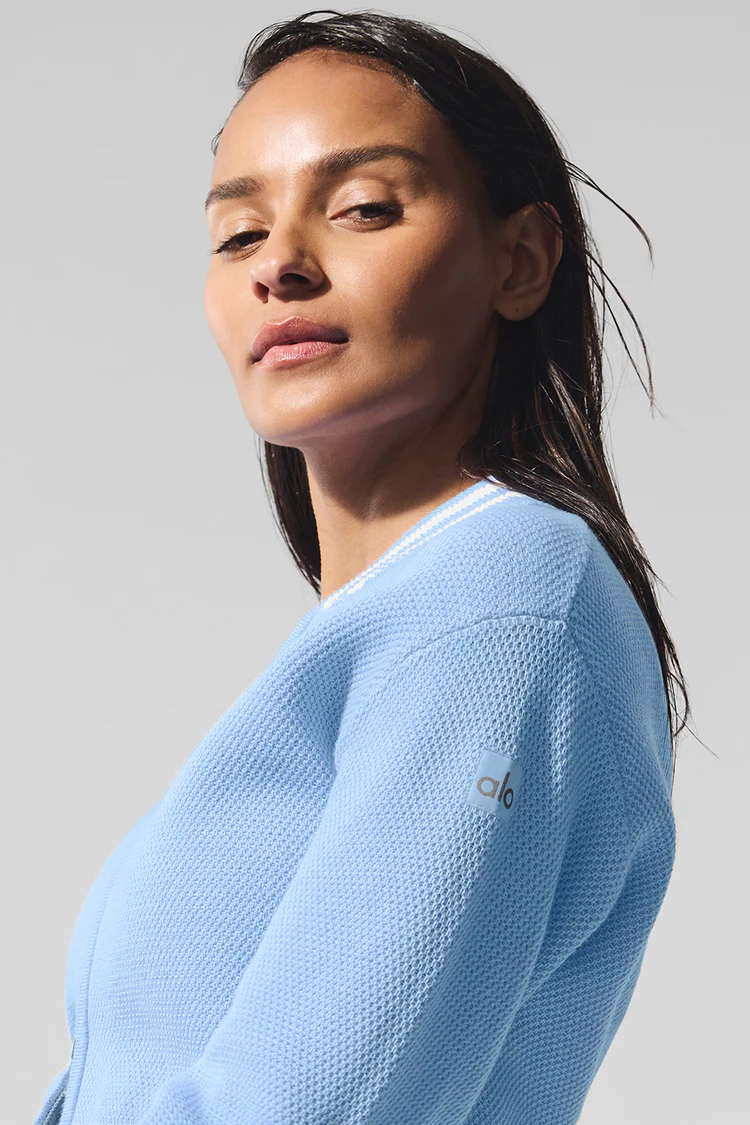 Tennis Club Sweater Knit Full Zip Jacket - XNAUWBI