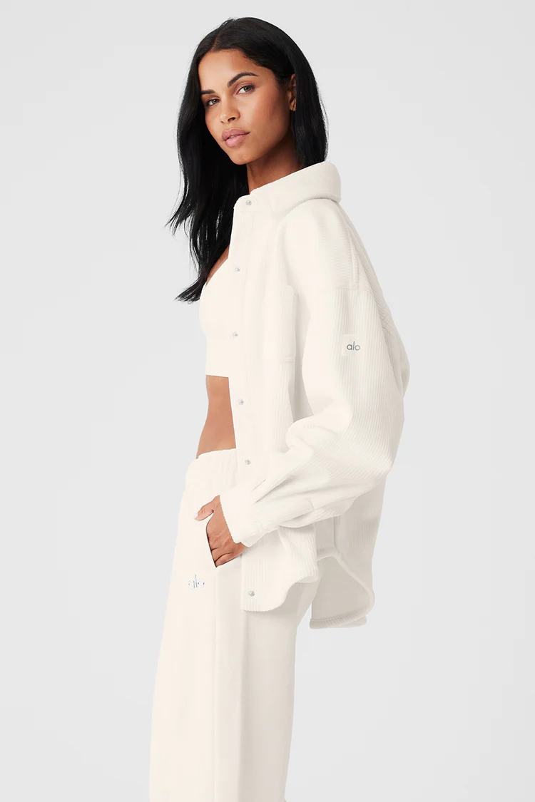 Ribbed Velour Mountain Side Shacket - XNAUWBI