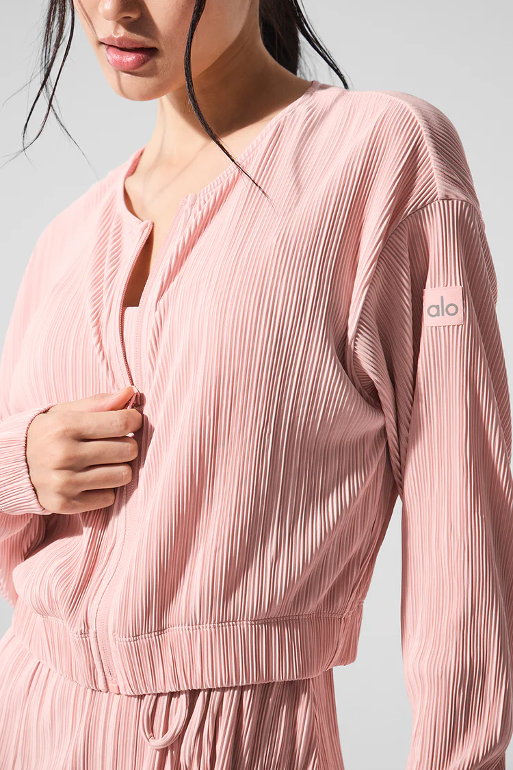 Cropped Micro Plisse Jacket - XNAUWBI