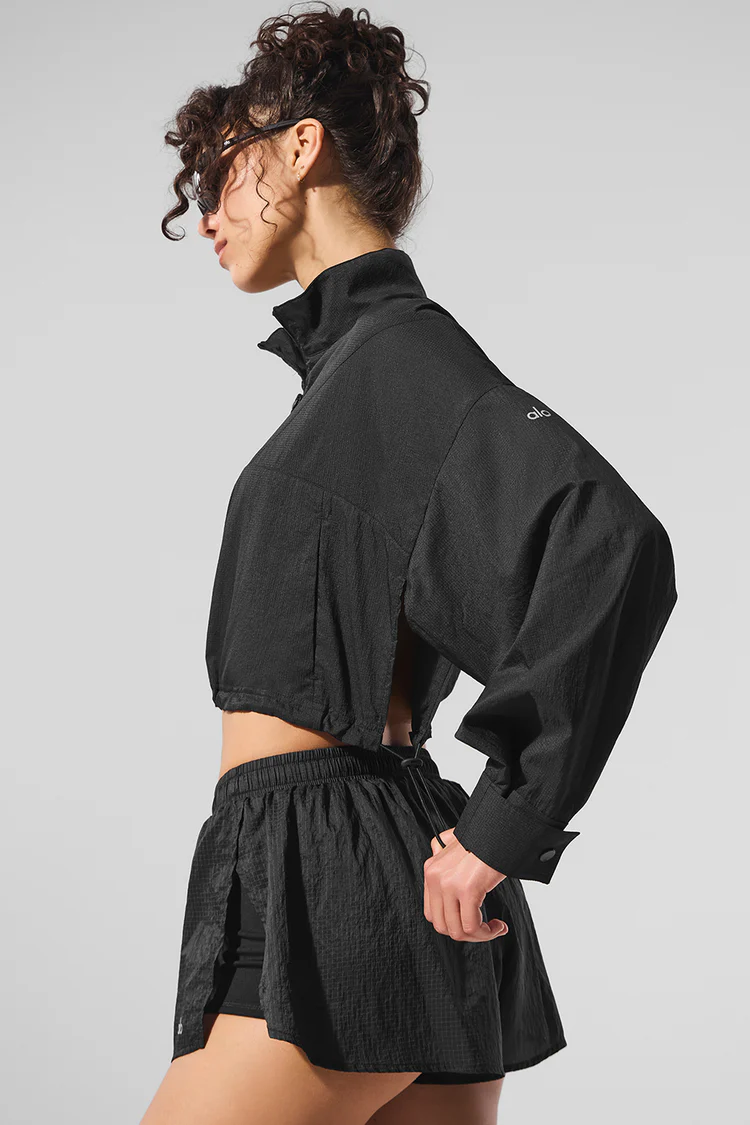 Cropped 1/4 Zip Aerial Pullover - XNAUWBI