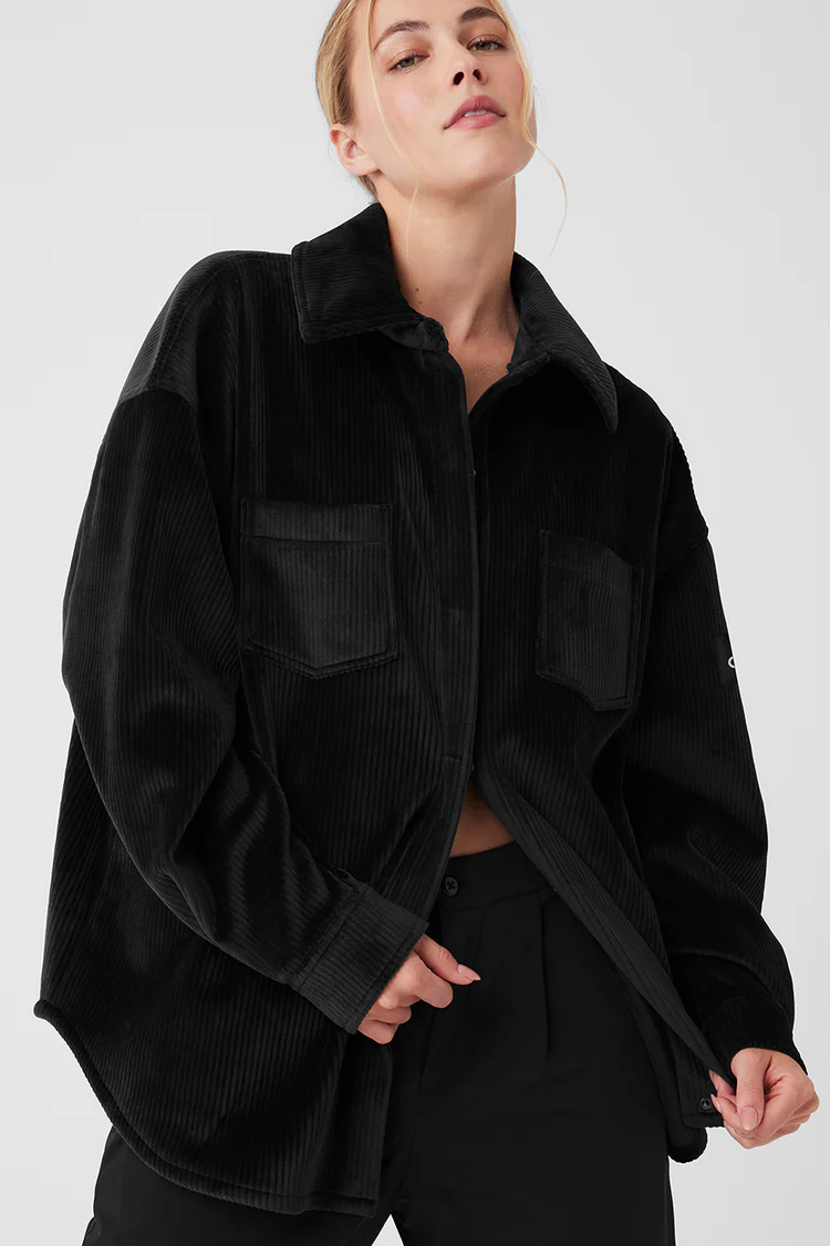 Ribbed Velour Mountain Side Shacket - XNAUWBI