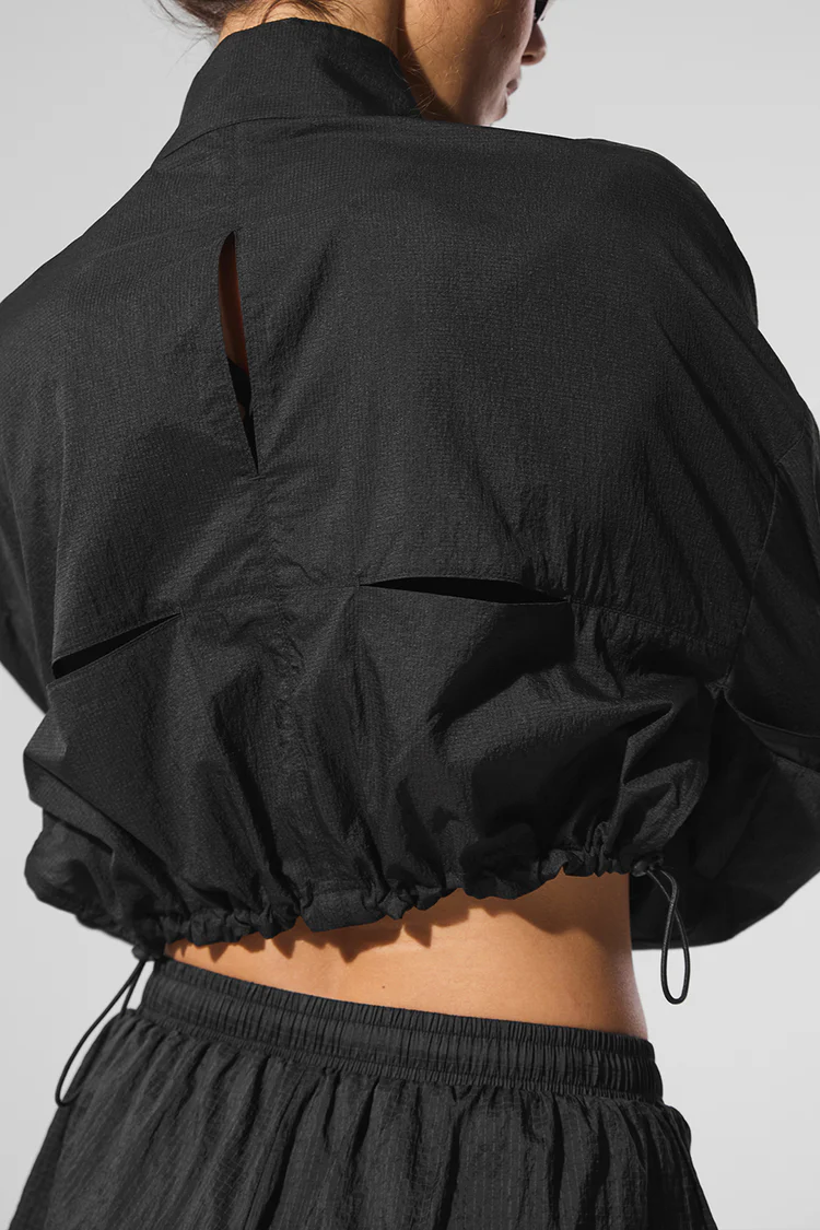 Cropped 1/4 Zip Aerial Pullover - XNAUWBI
