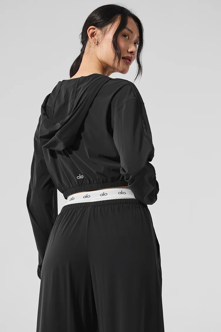 Cropped Breezy Full-Zip Hoodie - XNAUWBI