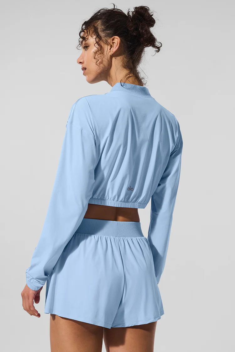Cropped Breezy Full-Zip Cover Up - XNAUWBI