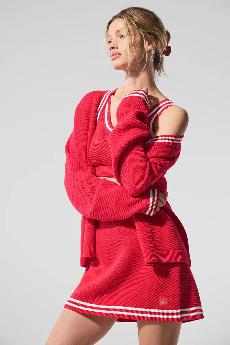 Tennis Club Sweater Knit Cardigan - XNAUWBI