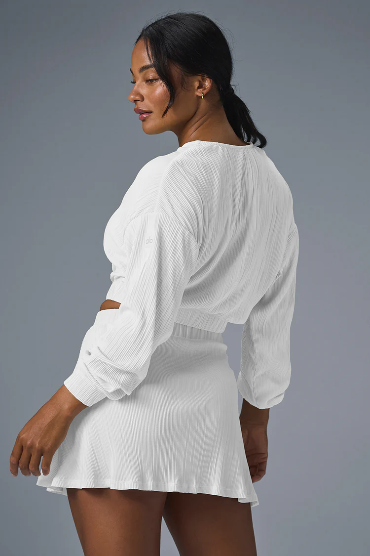 Cropped Micro Plisse Jacket - XNAUWBI