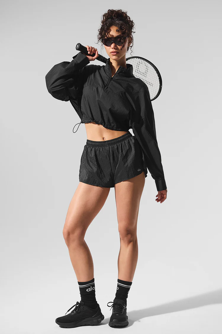 Cropped 1/4 Zip Aerial Pullover - XNAUWBI