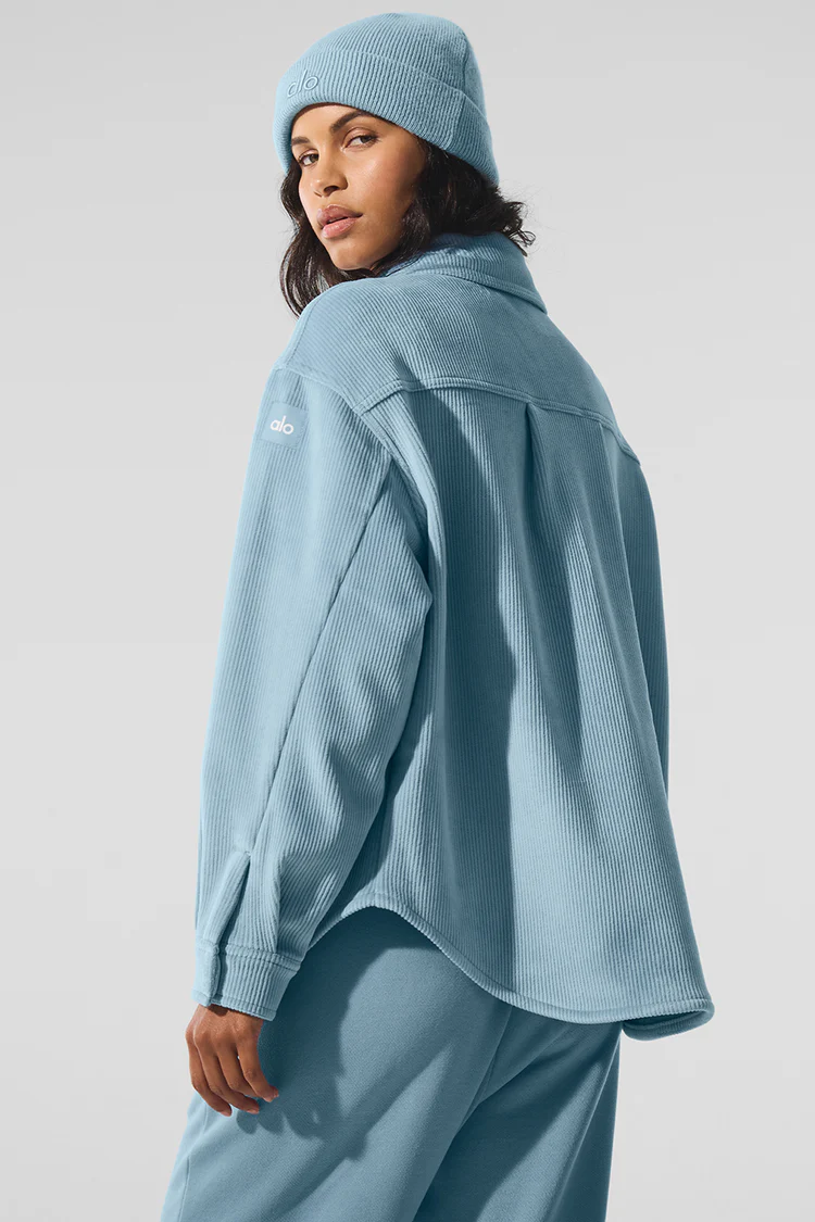 Ribbed Velour Mountain Side Shacket - XNAUWBI