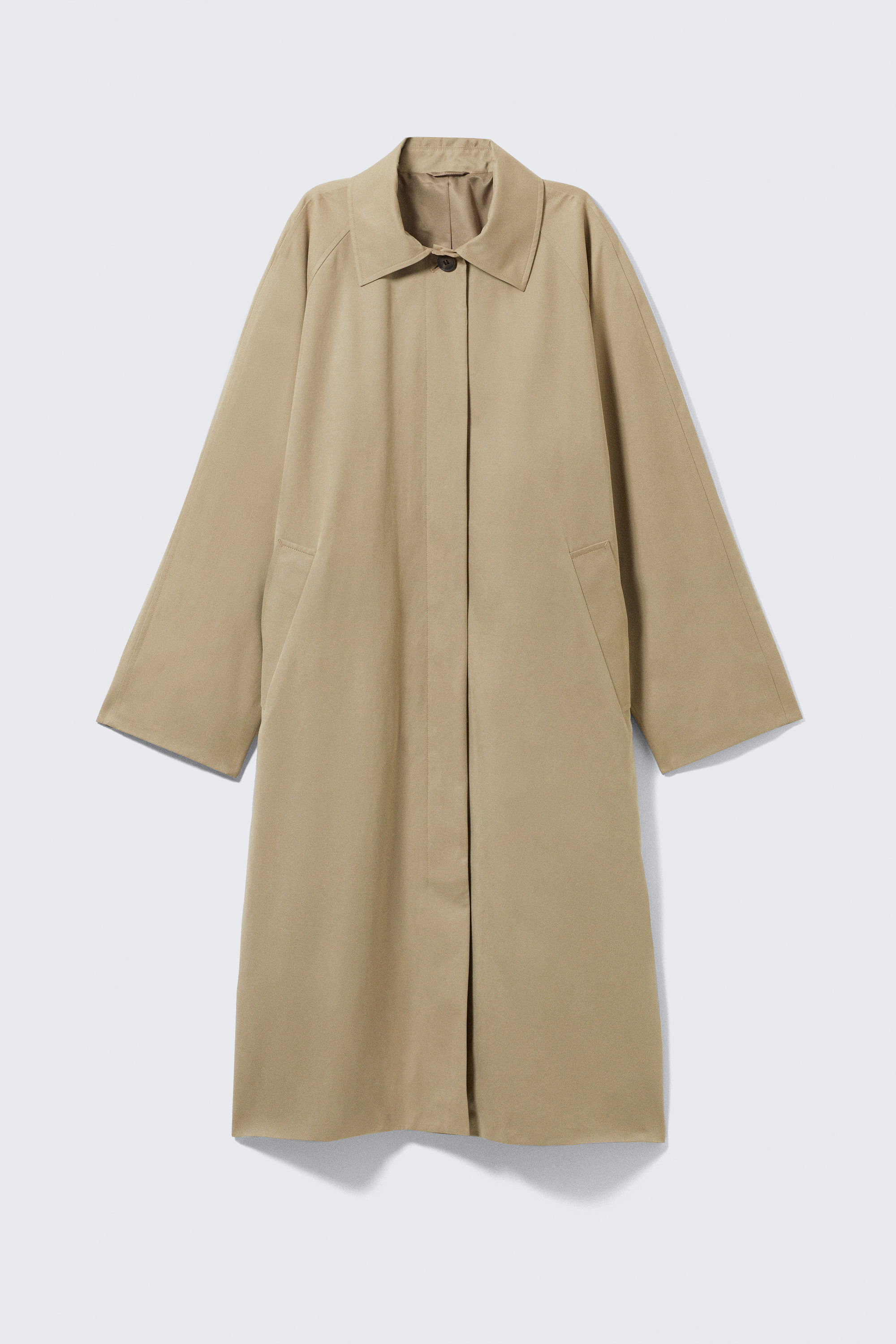 SINGLE-BREASTED OVERSIZED CAR COAT - XNAUWBI
