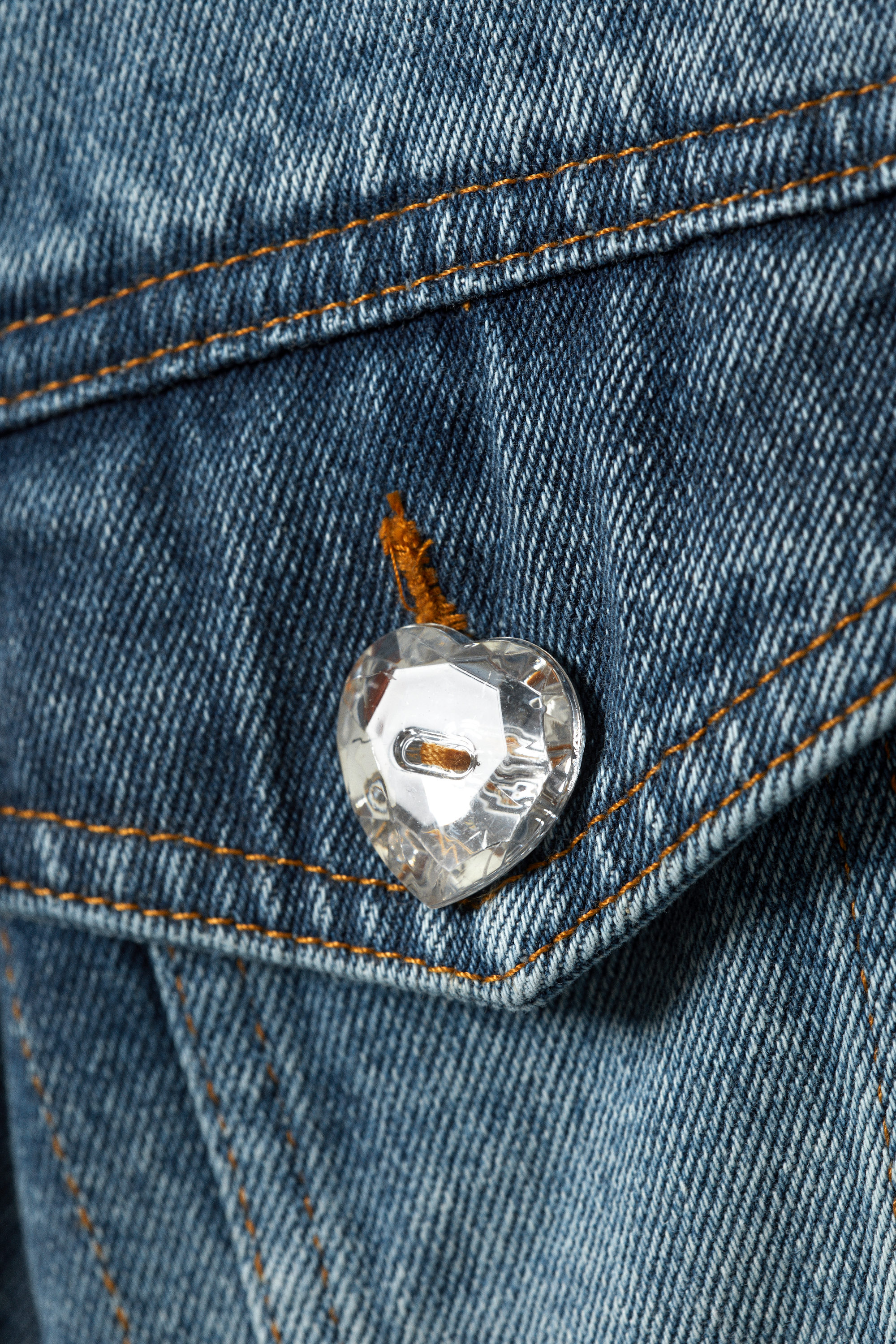 CROPPED OVERSIZED BARREL-SLEEVED DENIM JACKET - XNAUWBI