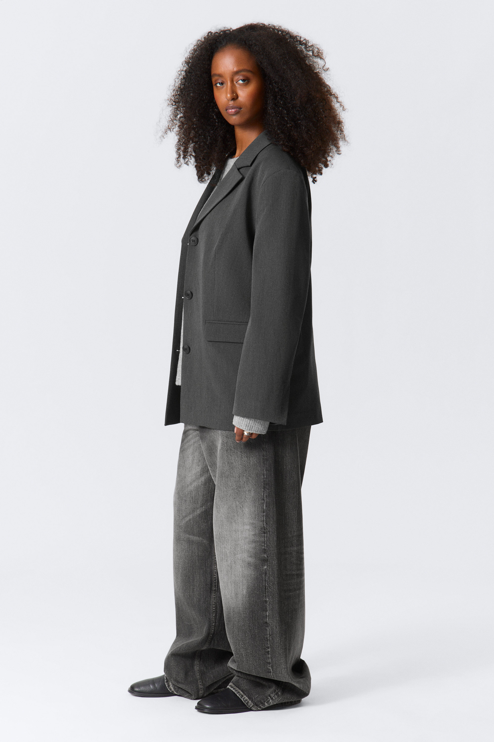 DRAPED SUITING BLAZER - XNAUWBI