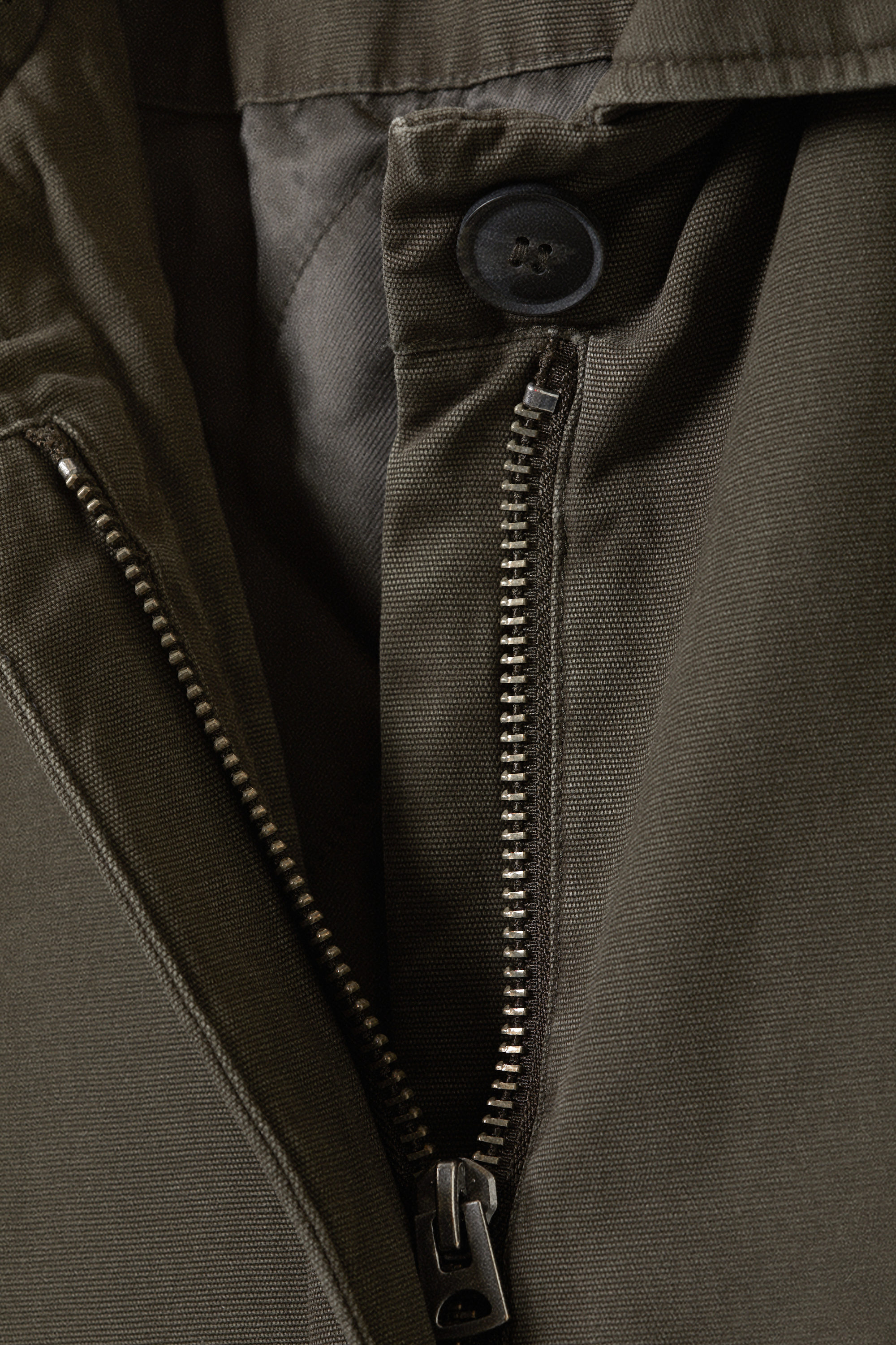 LOOSE FIT CANVAS CAR COAT - XNAUWBI