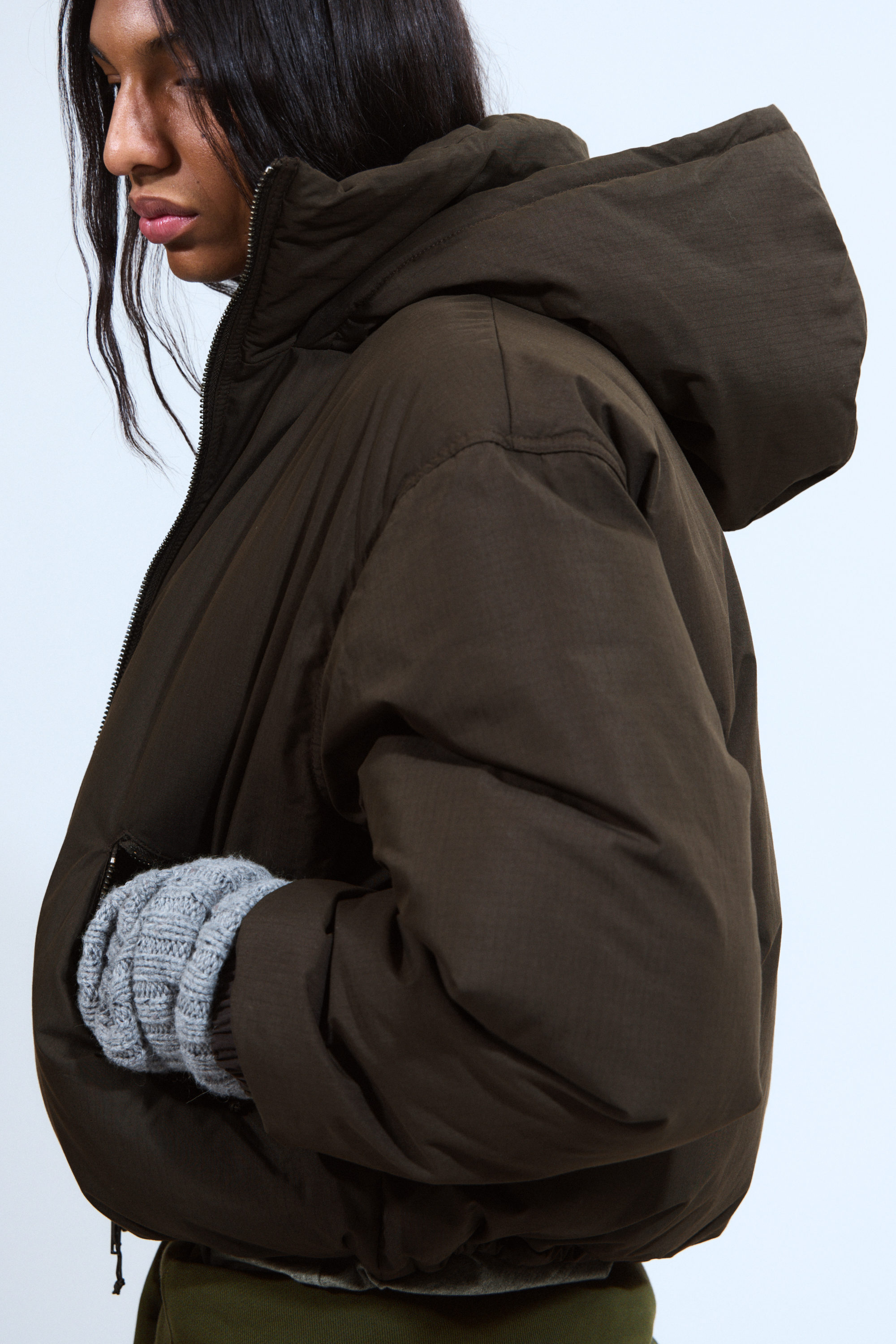 PADDED HOODED PUFFER JACKET - XNAUWBI