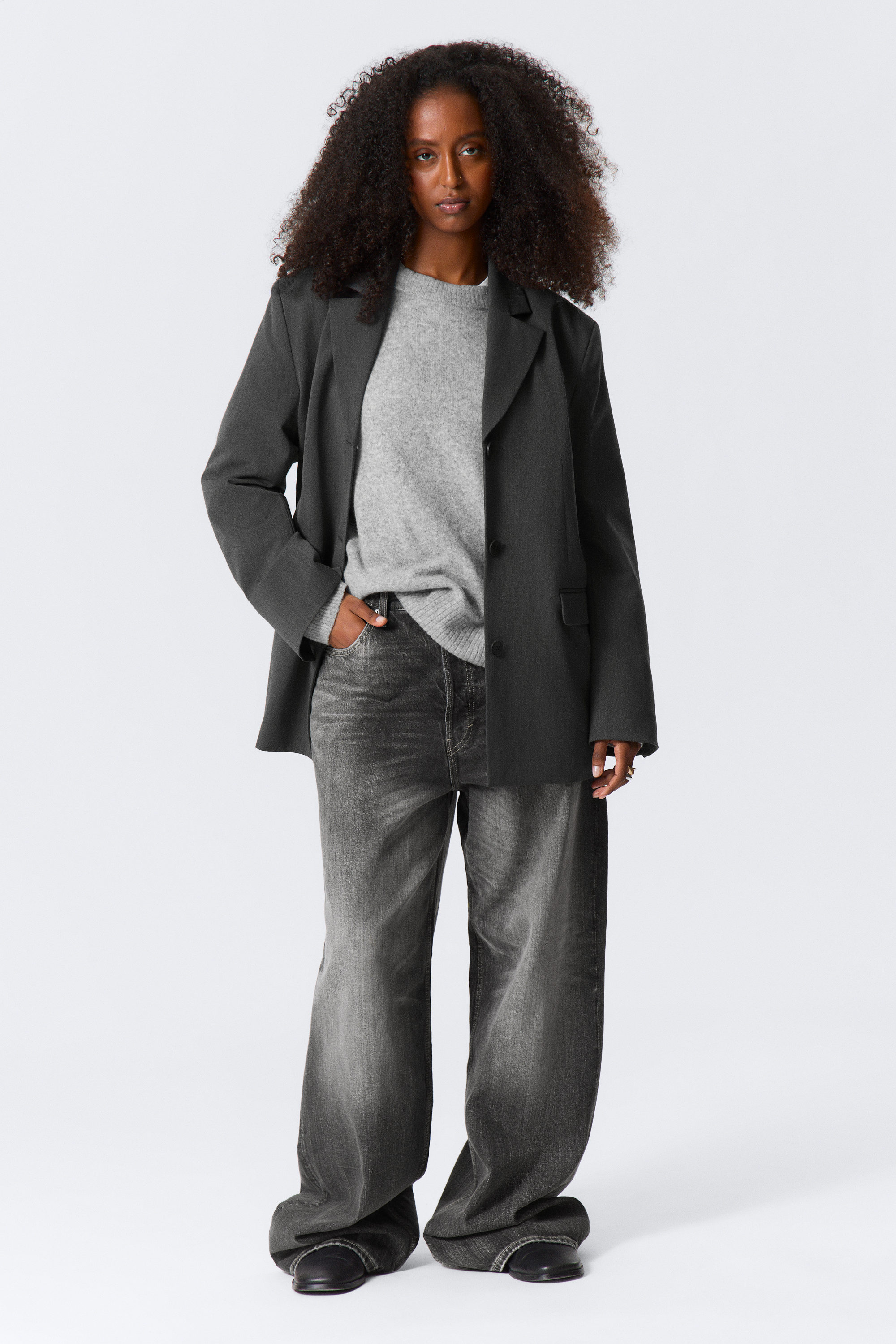 DRAPED SUITING BLAZER - XNAUWBI