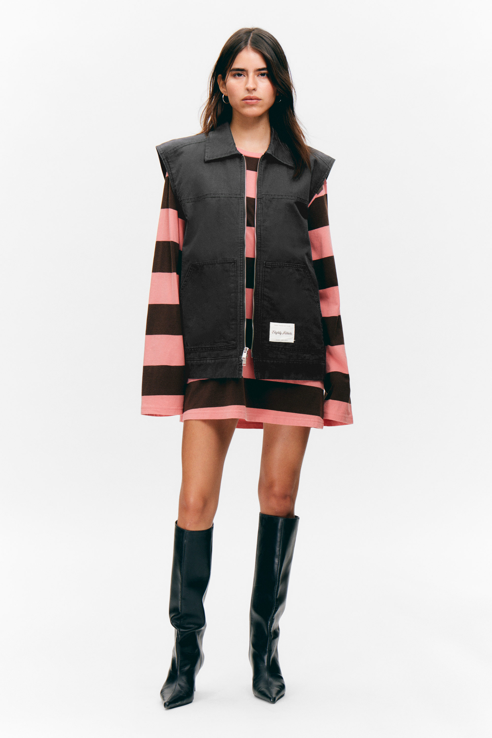 LIGHTLY PADDED CANVAS ZIP VEST - XNAUWBI