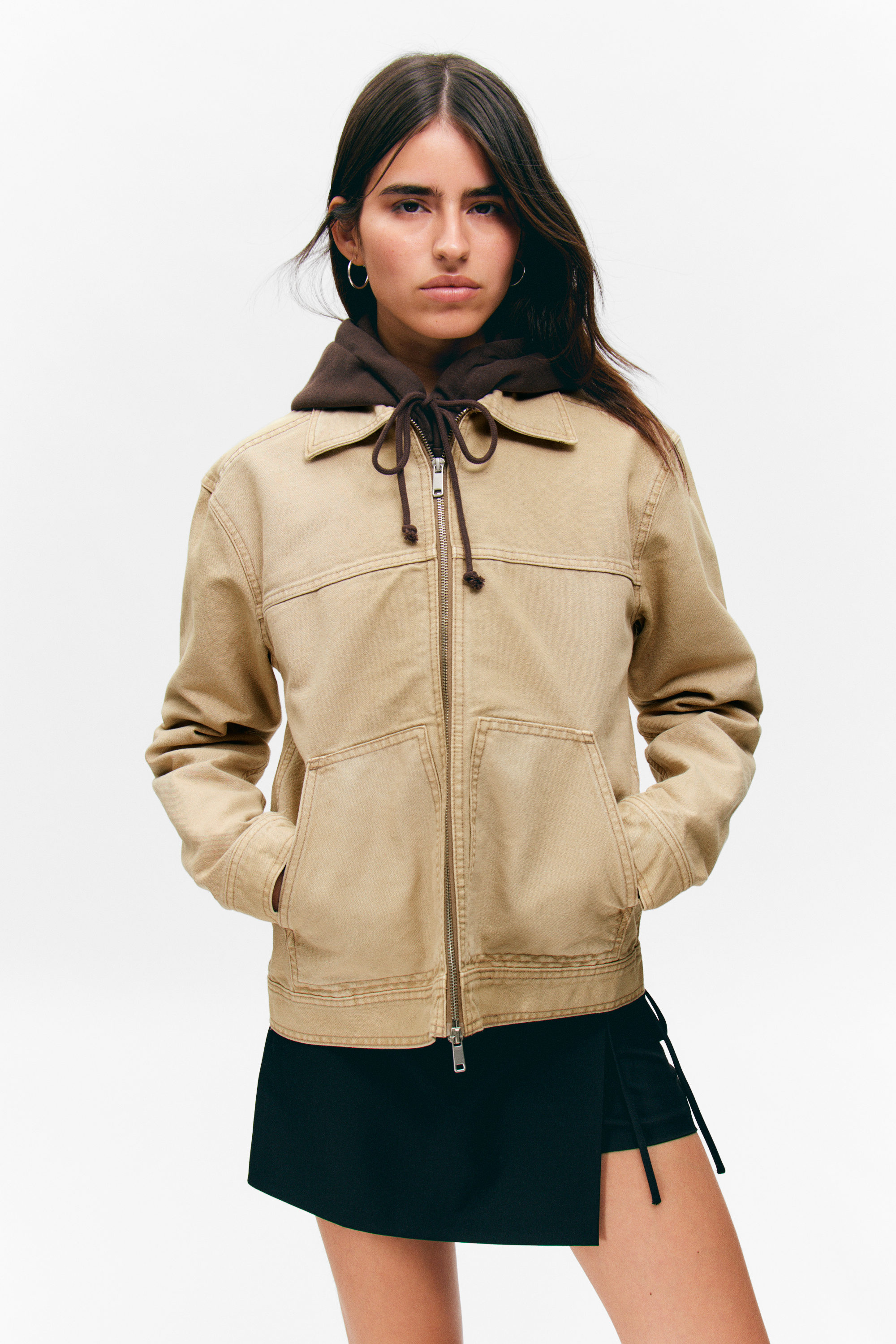 TWO-WAY ZIP OXFORD JACKET - XNAUWBI