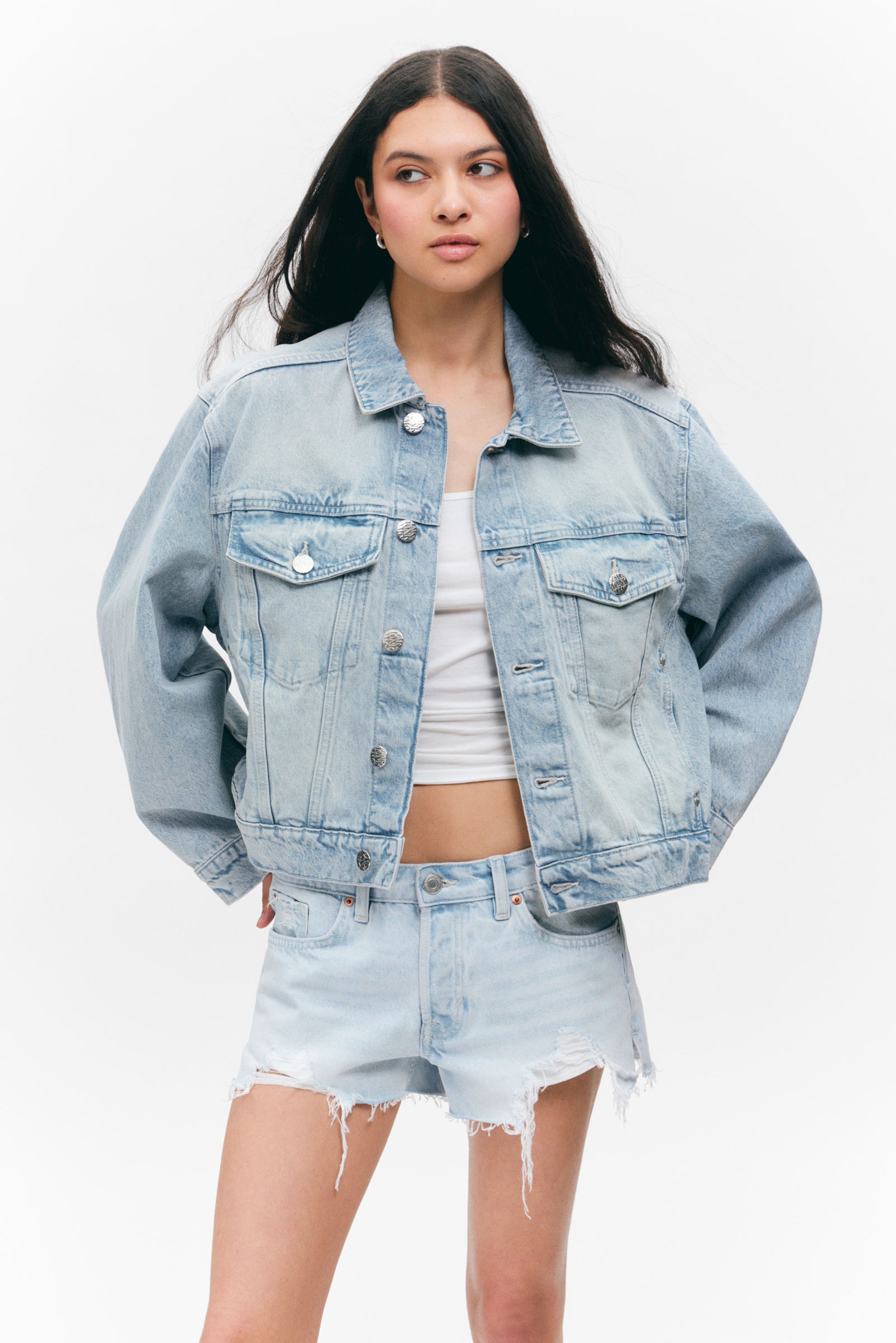 OVERSIZED STRUCTURED DENIM JACKET - XNAUWBI