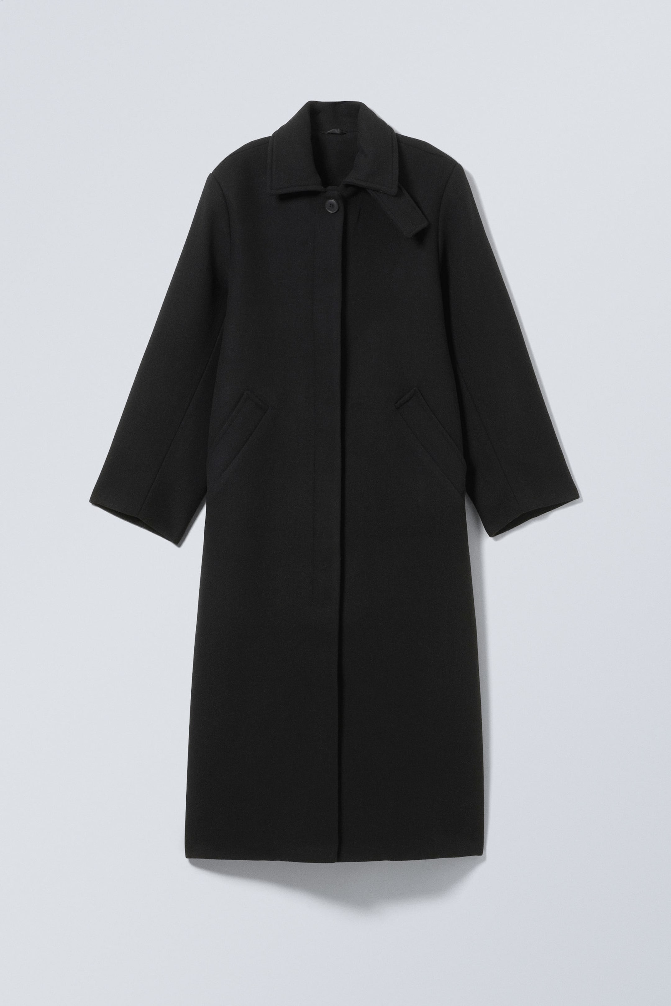 LONG OVERSIZED WOOL-BLEND COAT - XNAUWBI