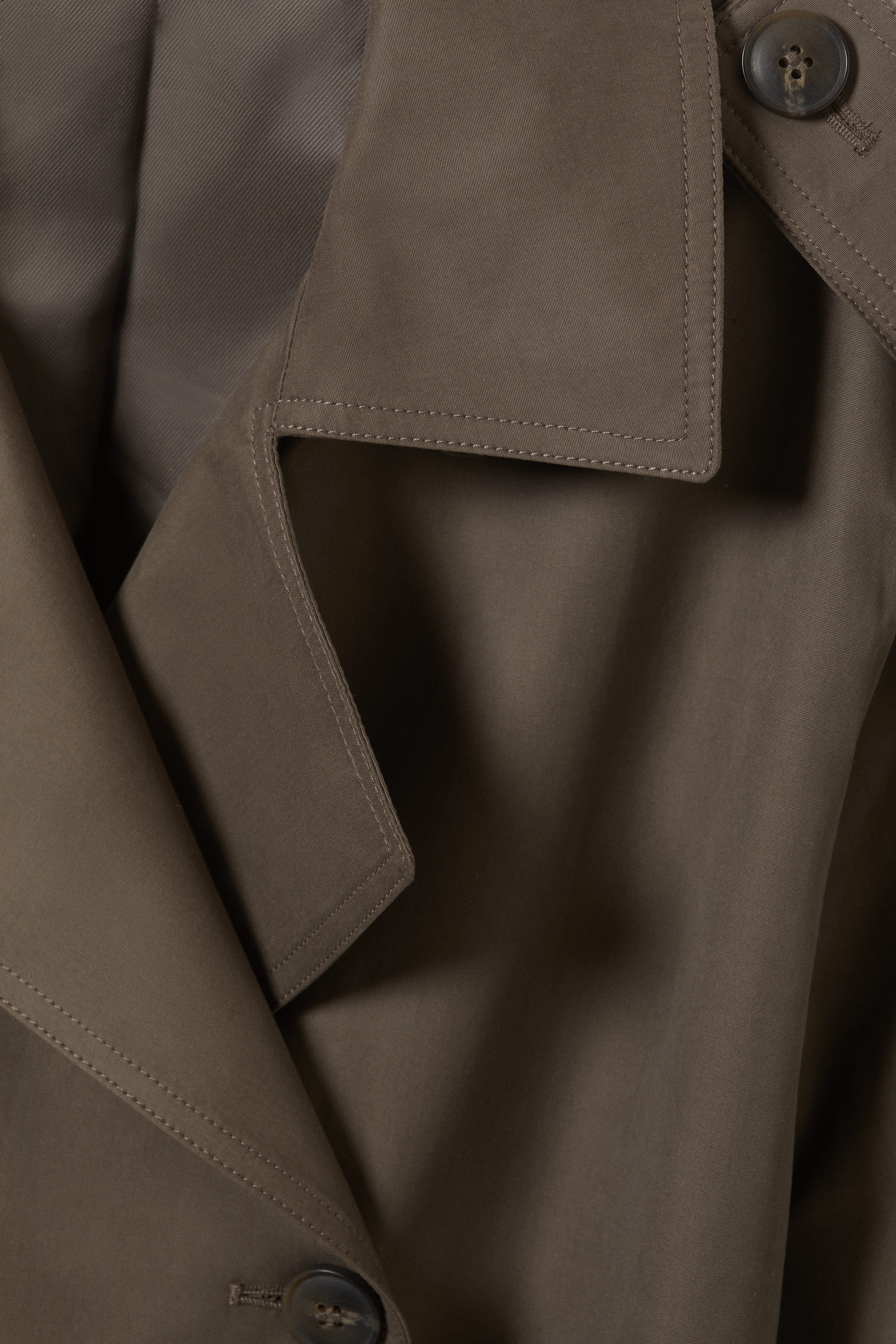 OVERSIZED DOUBLE-BREASTED CANVAS TRENCH COAT - XNAUWBI