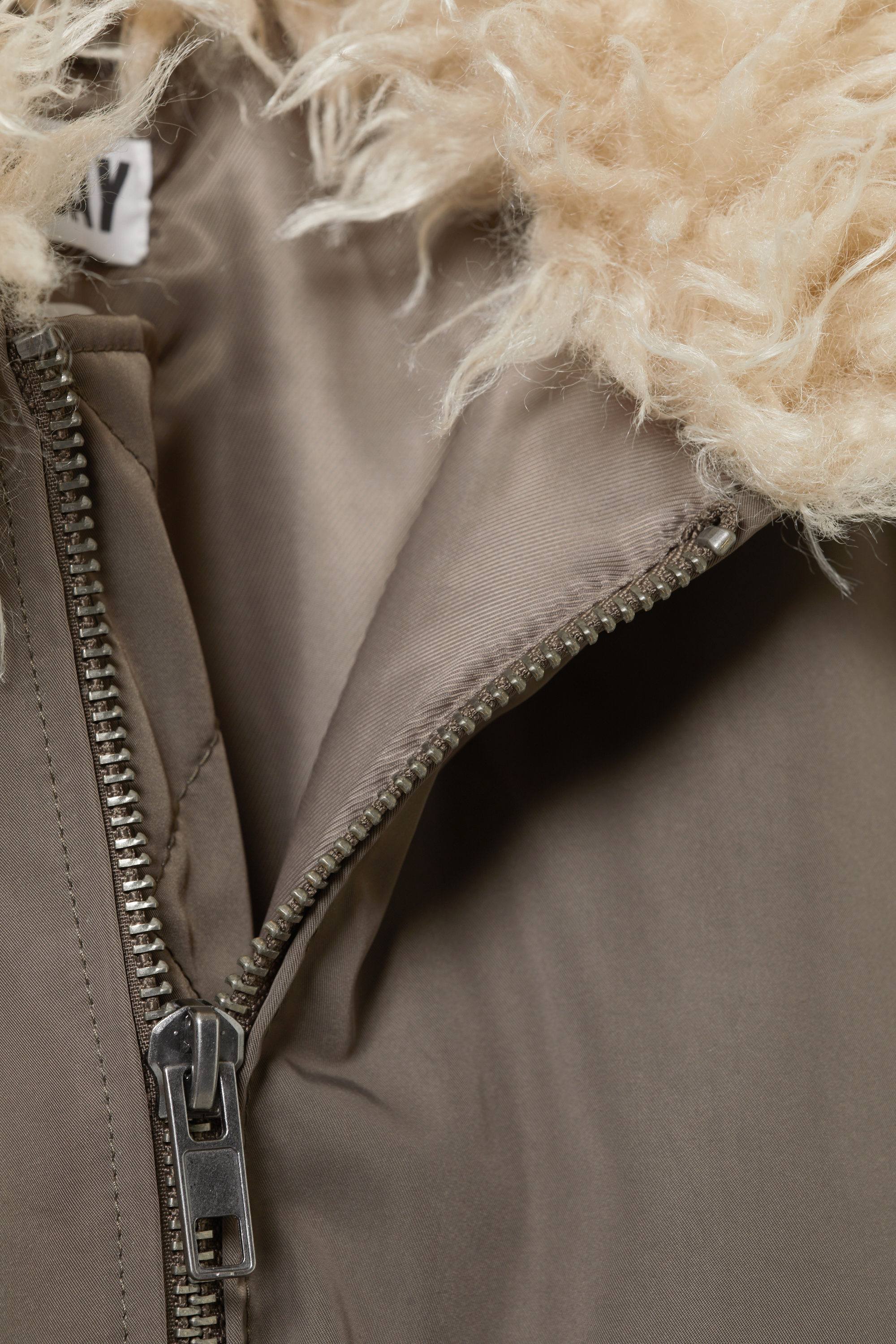 FAUX FUR COLLAR BOMBER JACKET - XNAUWBI