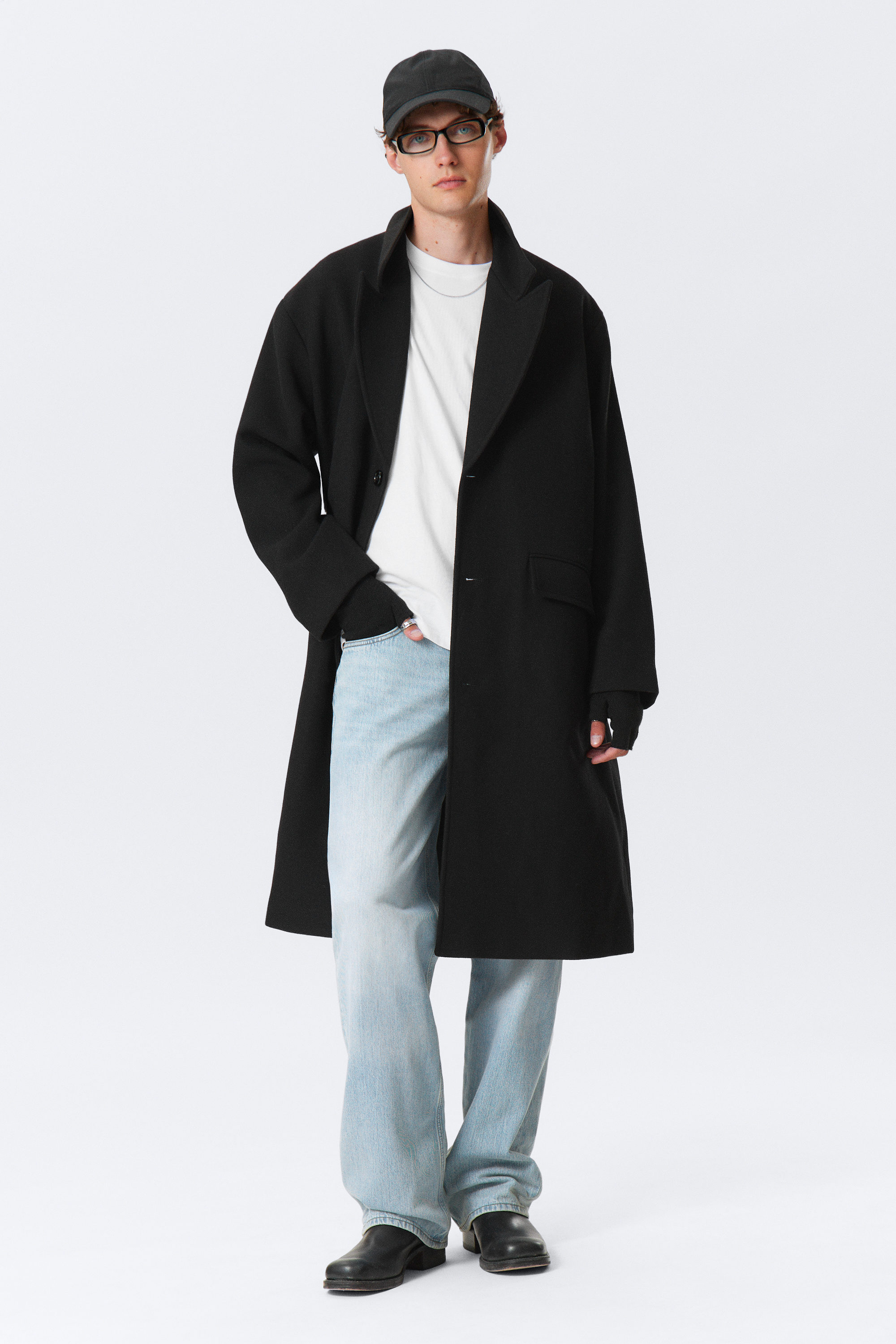 SINGLE BREASTED WOOL-BLEND COAT - XNAUWBI