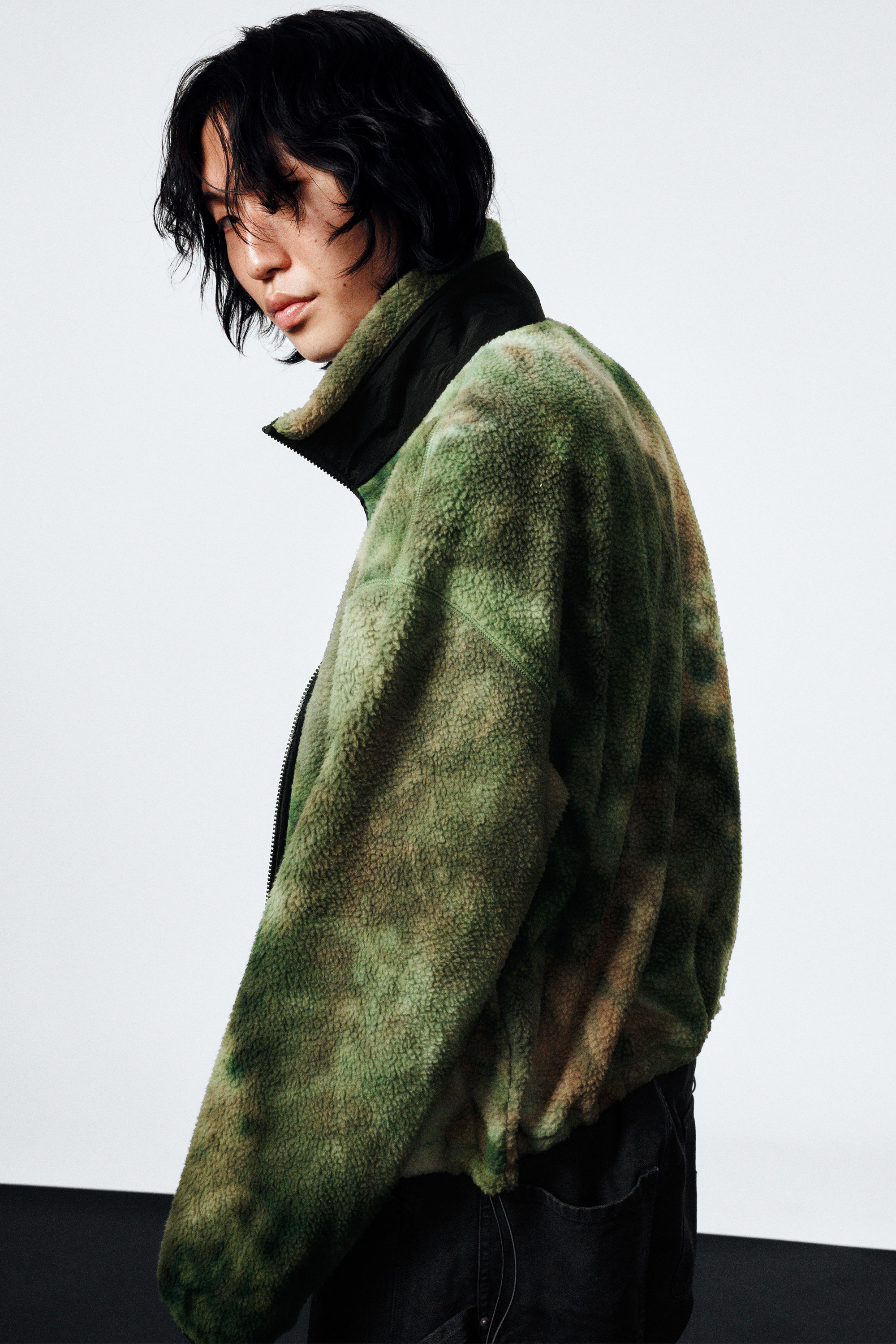 LOOSE FIT ZIP FLEECE JACKET - XNAUWBI