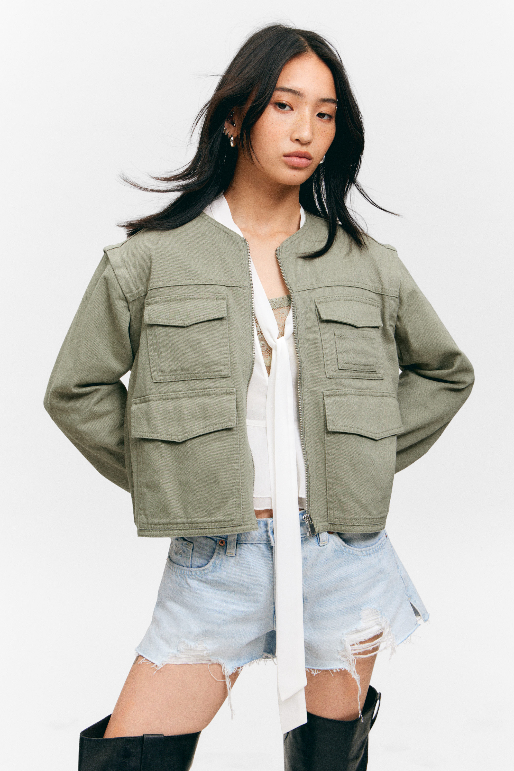 DETACHABLE SLEEVE COTTON JACKET - XNAUWBI