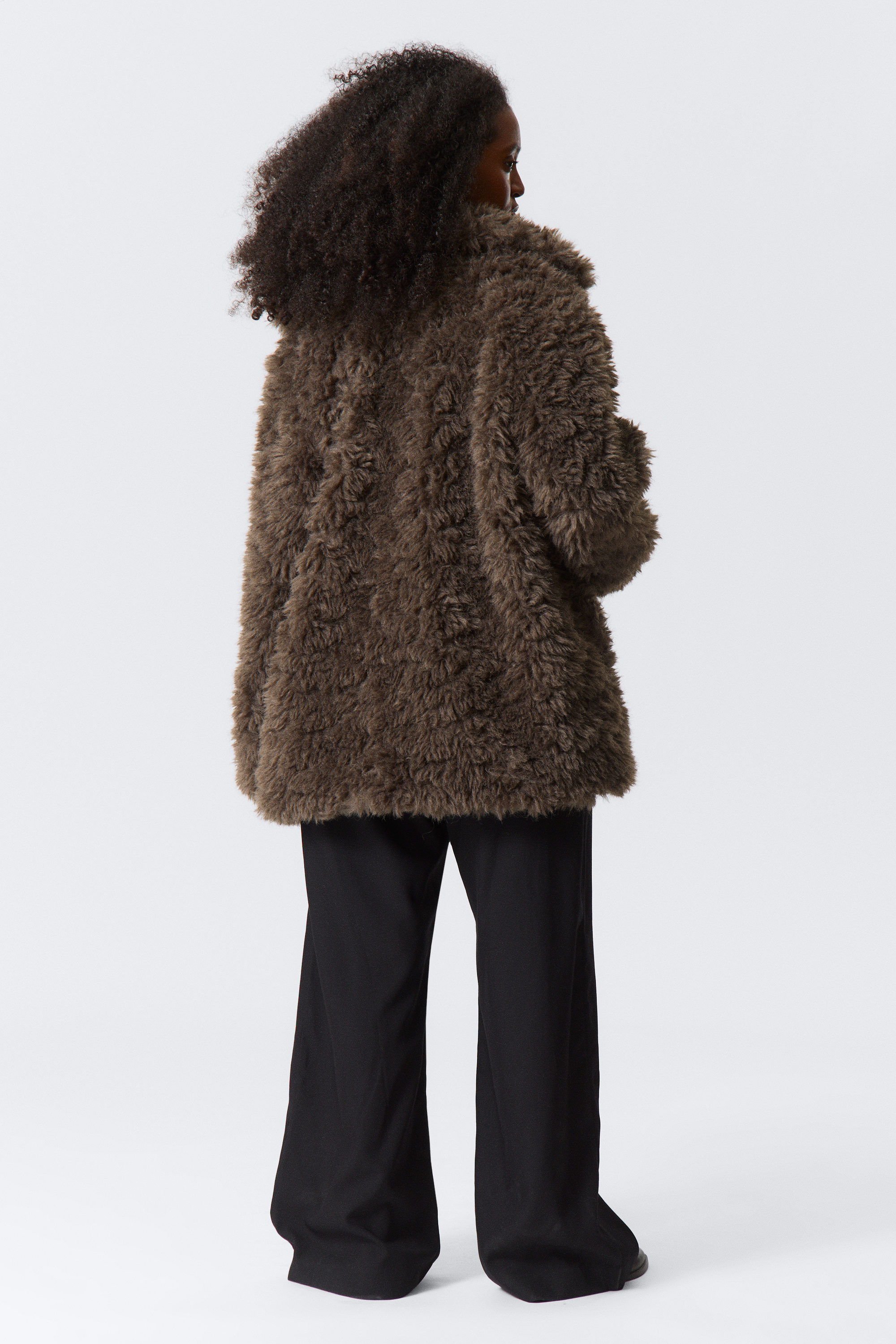LOOSE FIT FAUX FUR JACKET - XNAUWBI