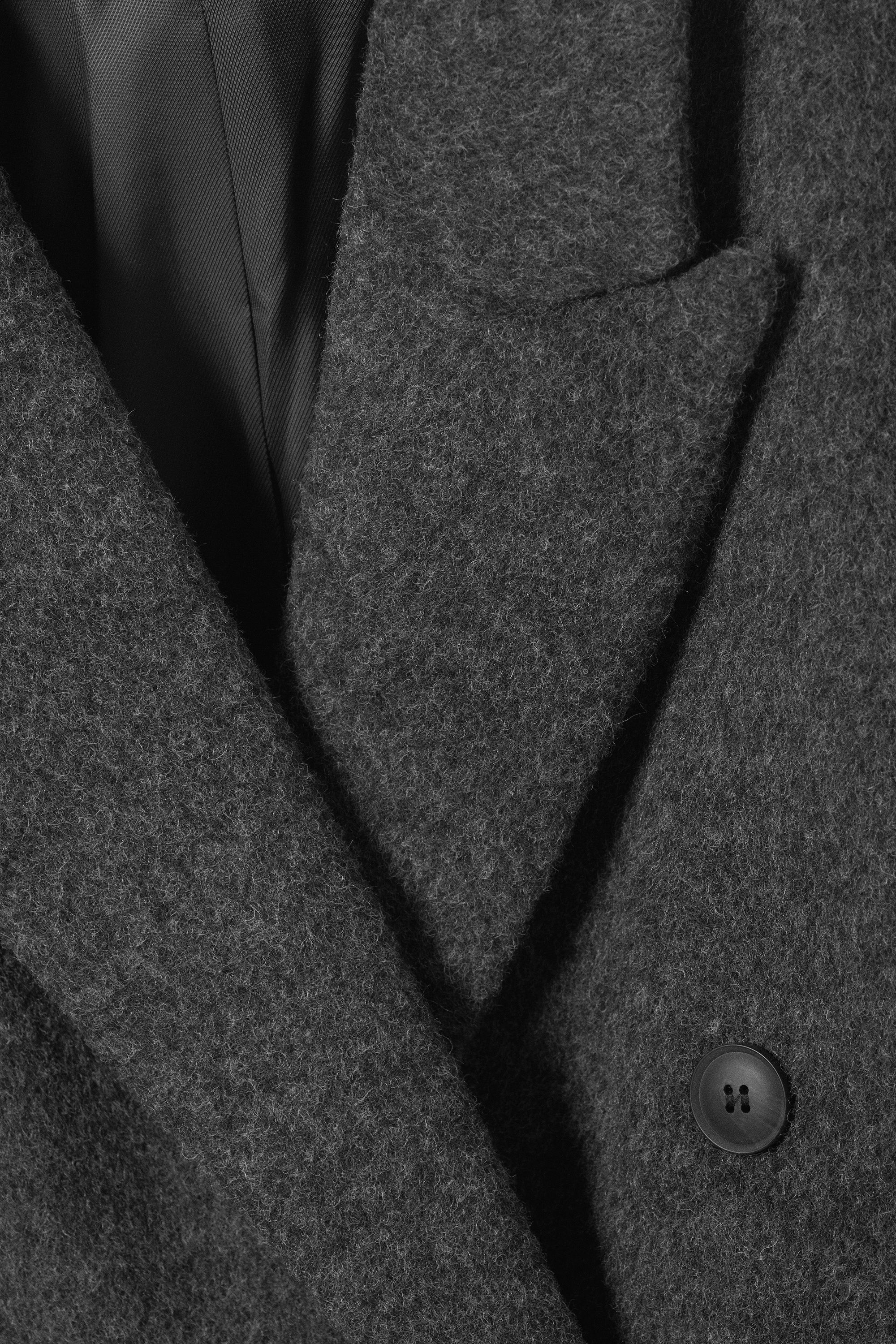 LOGAN HAIRY DOUBLE-BREASTED WOOL-BLEND COAT - XNAUWBI