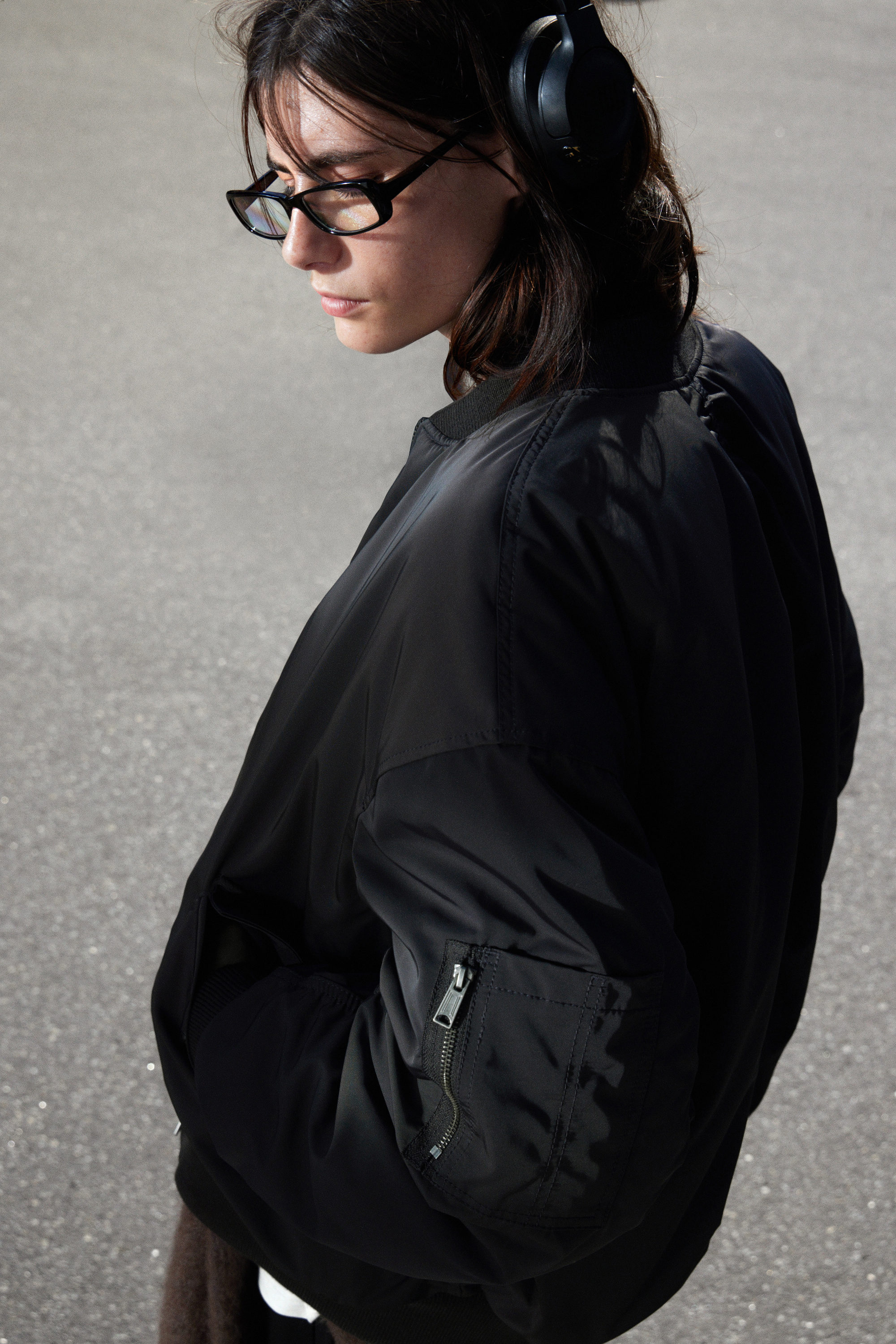 OVERSIZED TWILL BOMBER JACKET - XNAUWBI