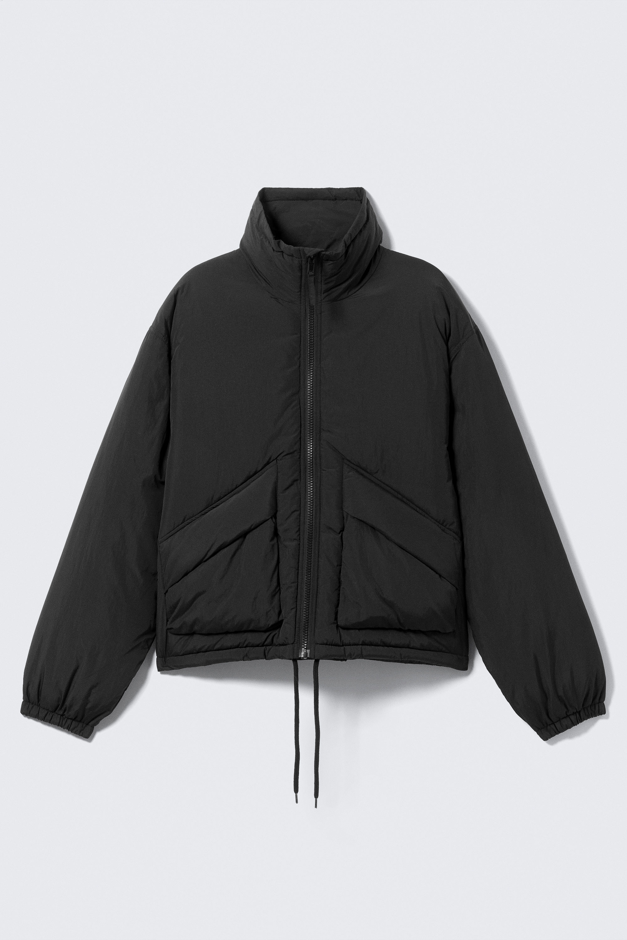DRAWSTRING NYLON PUFFER JACKET - XNAUWBI