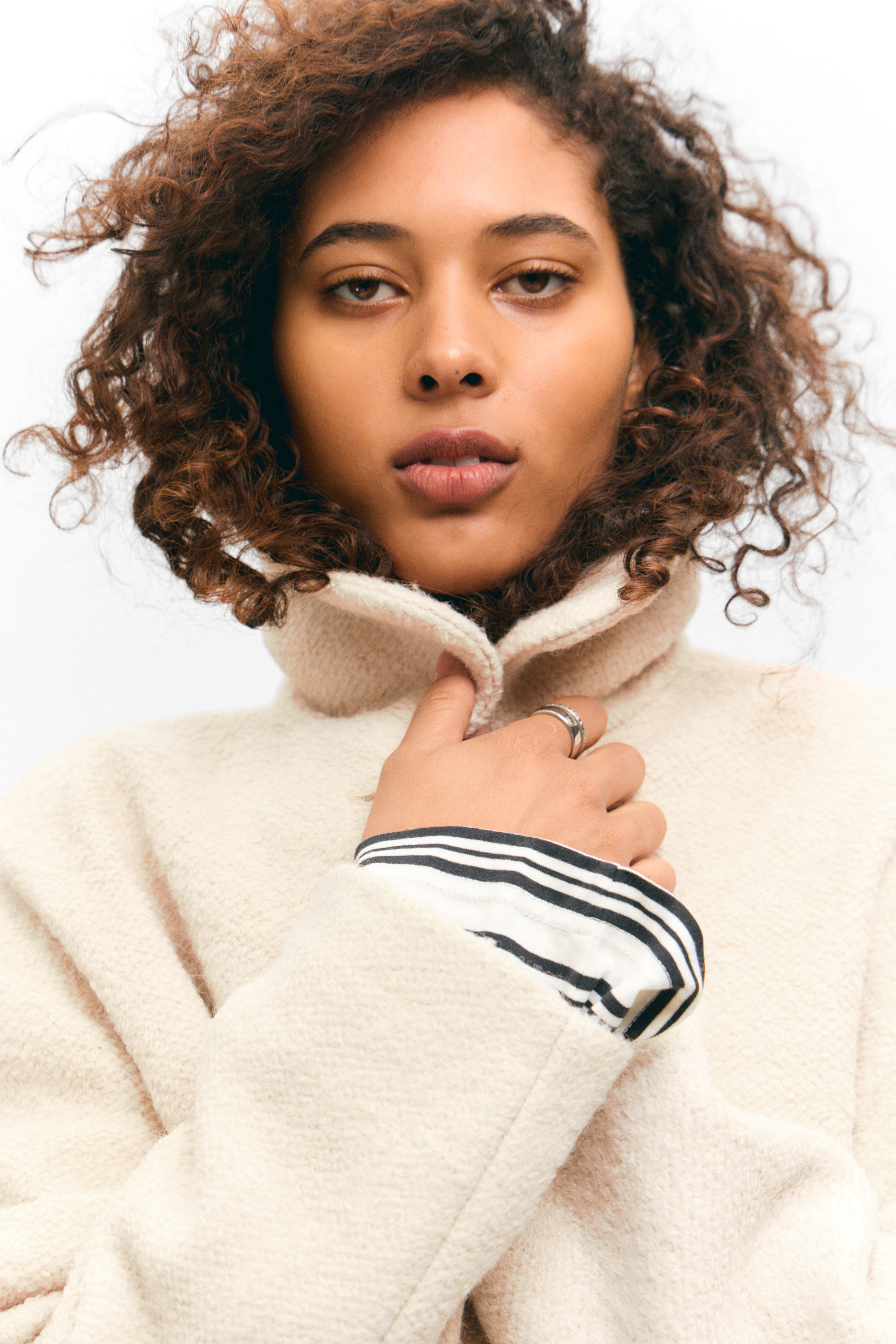 BOXY BUTTON-UP WOOL-BLEND JACKET - XNAUWBI