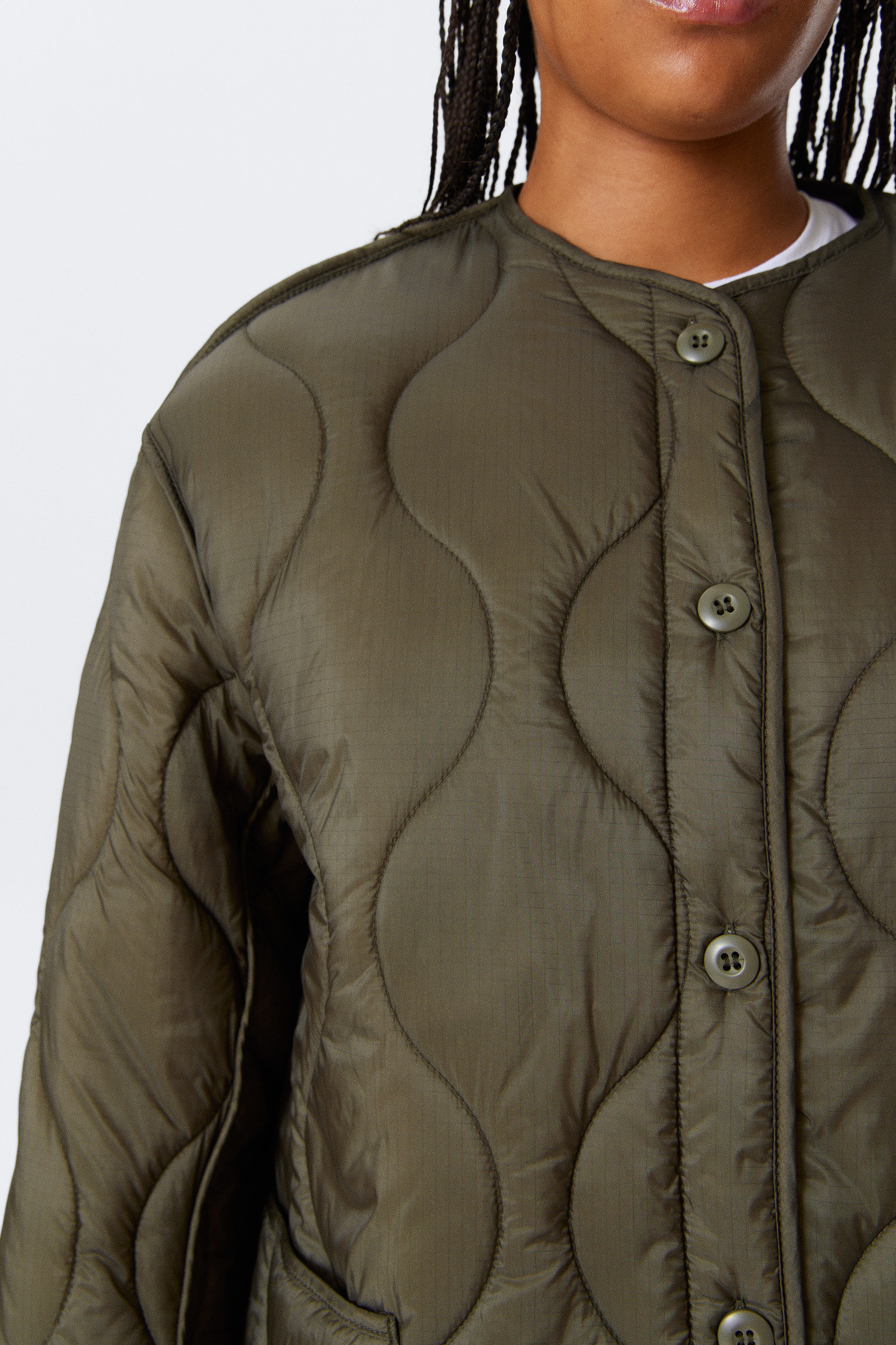 OVERSIZED QUILTED LINER JACKET - XNAUWBI