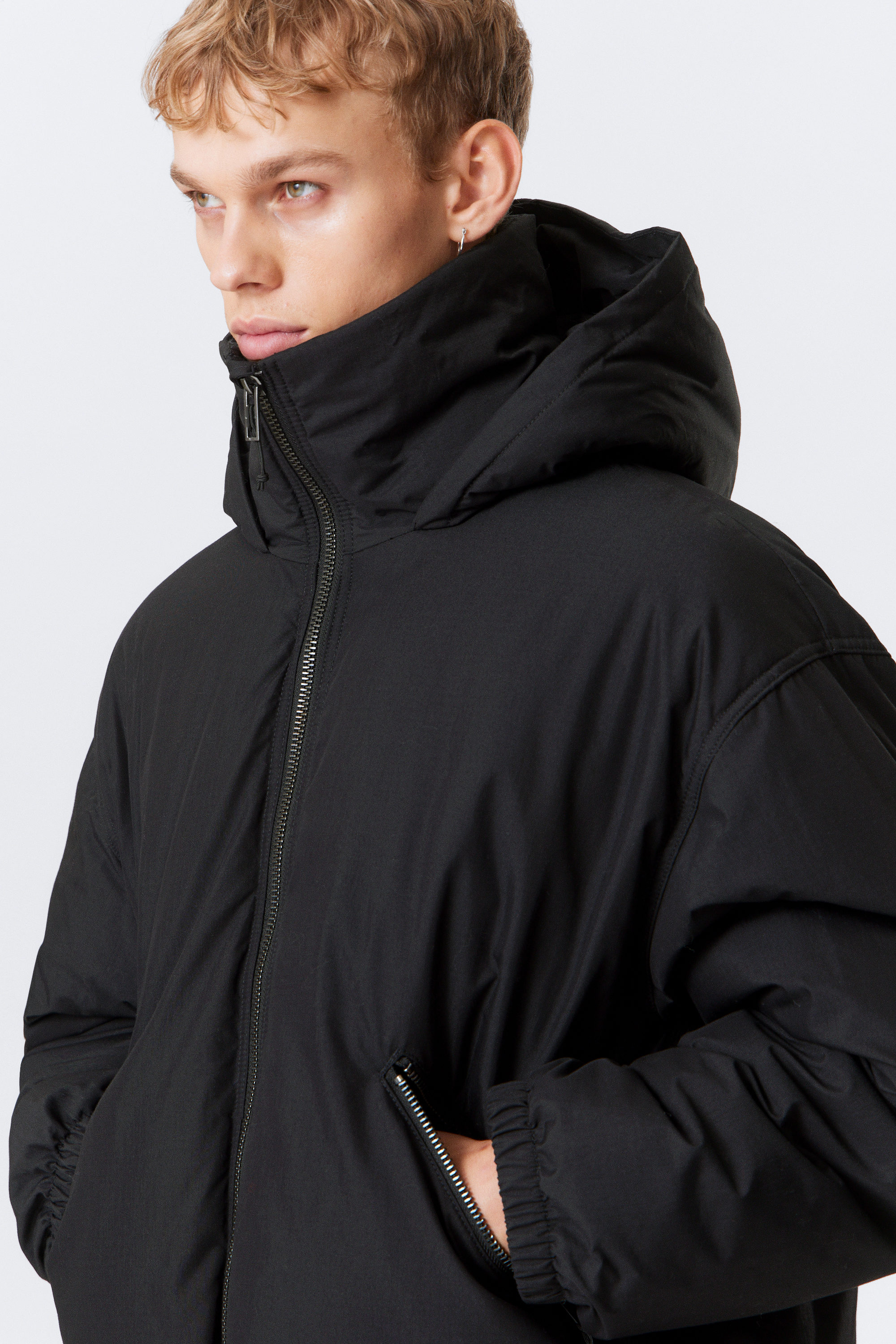PADDED HOODED PUFFER JACKET - XNAUWBI